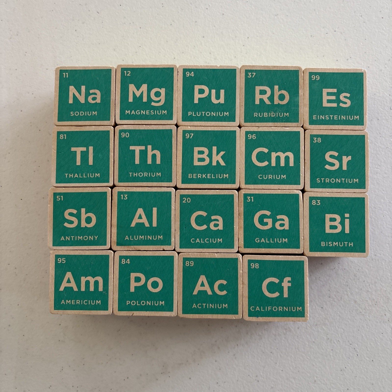 Uncle Goose Periodic Table of Elements Wood Blocks 1.75″ Multicolor