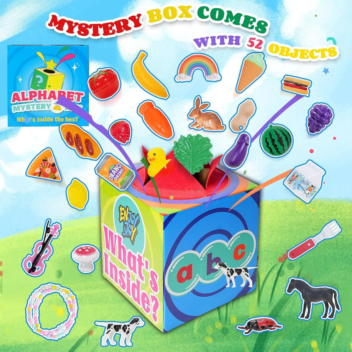 Mystery Box 58PCS Speech Therapy Alphabet Montessori Sensory Toy 3-6