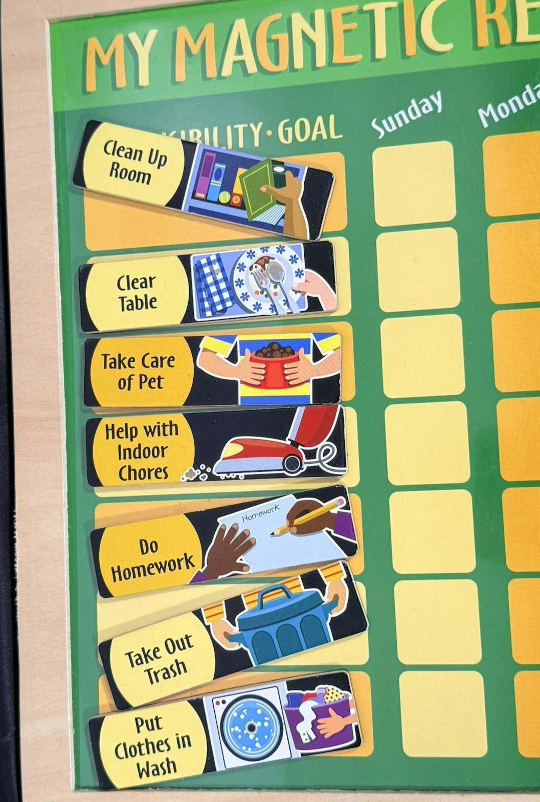 Melissa and Doug Deluxe Magnetic Chore Responsibility Chart With 89 Magnets