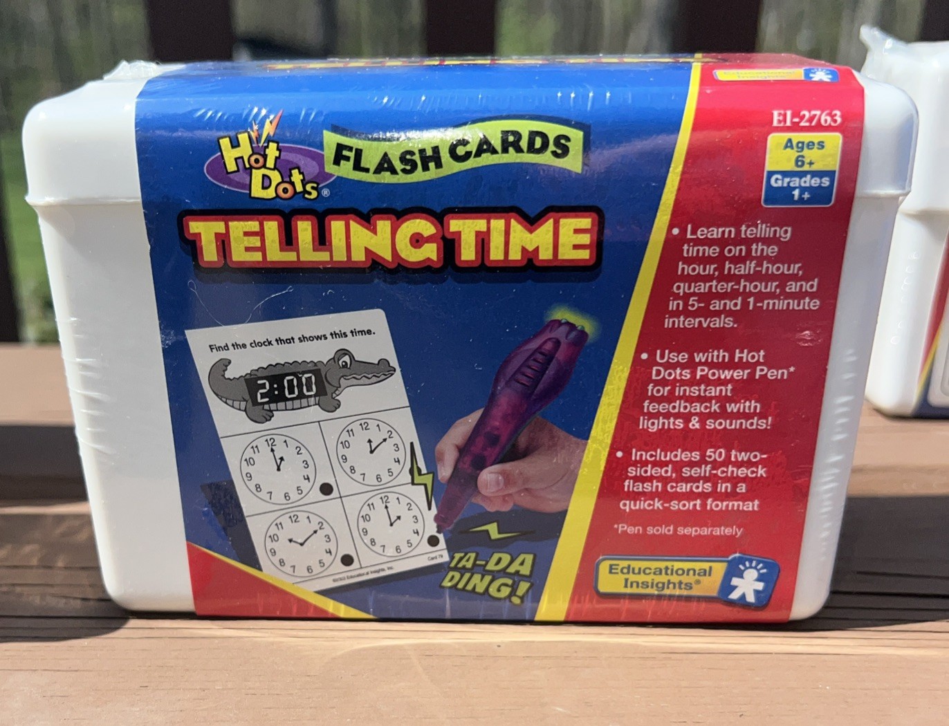 5 Hot Dots Flash Cards Math, Telling Time, States Educational Insights NO STYLUS
