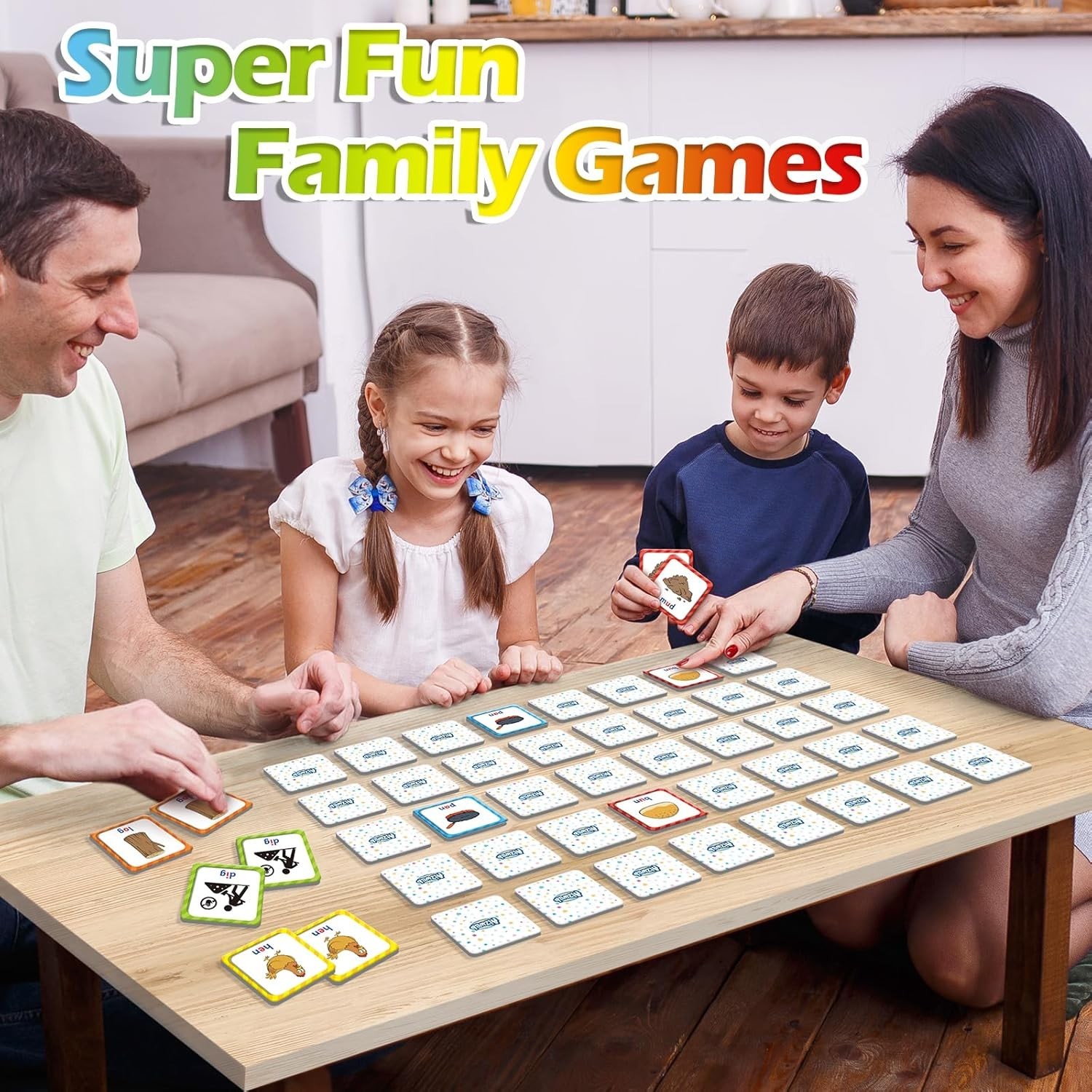 Educational CVC Word Game – 60 Durable Cards for Preschool Learning Fun
