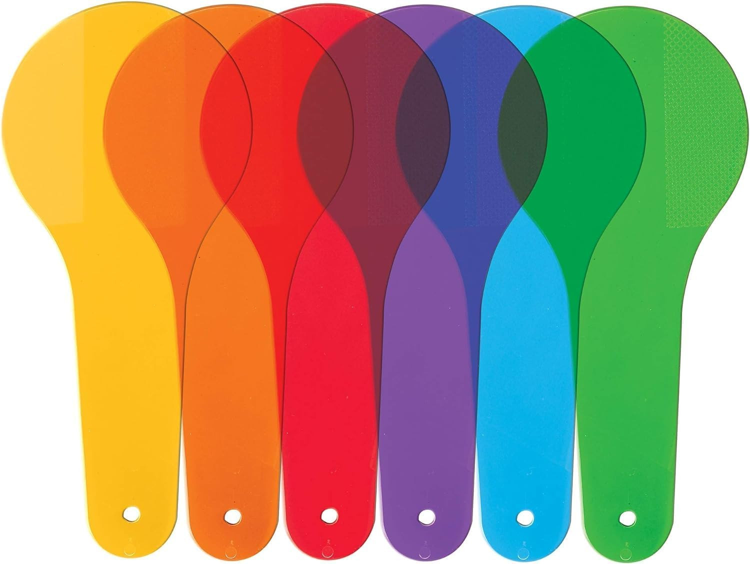 6Pcs Color Paddles, Transparent Color Paddles, Color Learning, Optics Color Filt