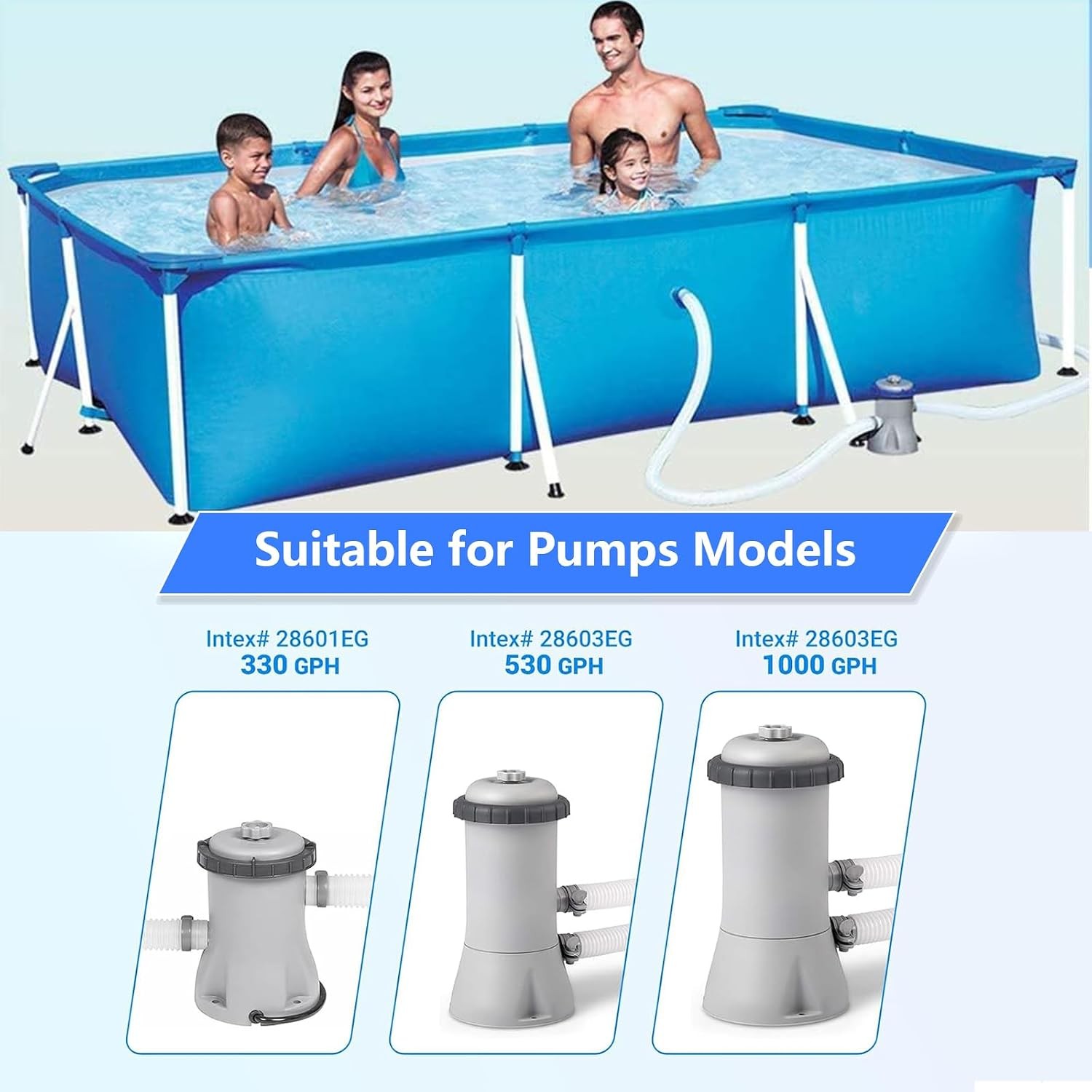 1-1/4-Inch Replacement Pool Hoses for Intex Coleman Bestways Above Ground Pools