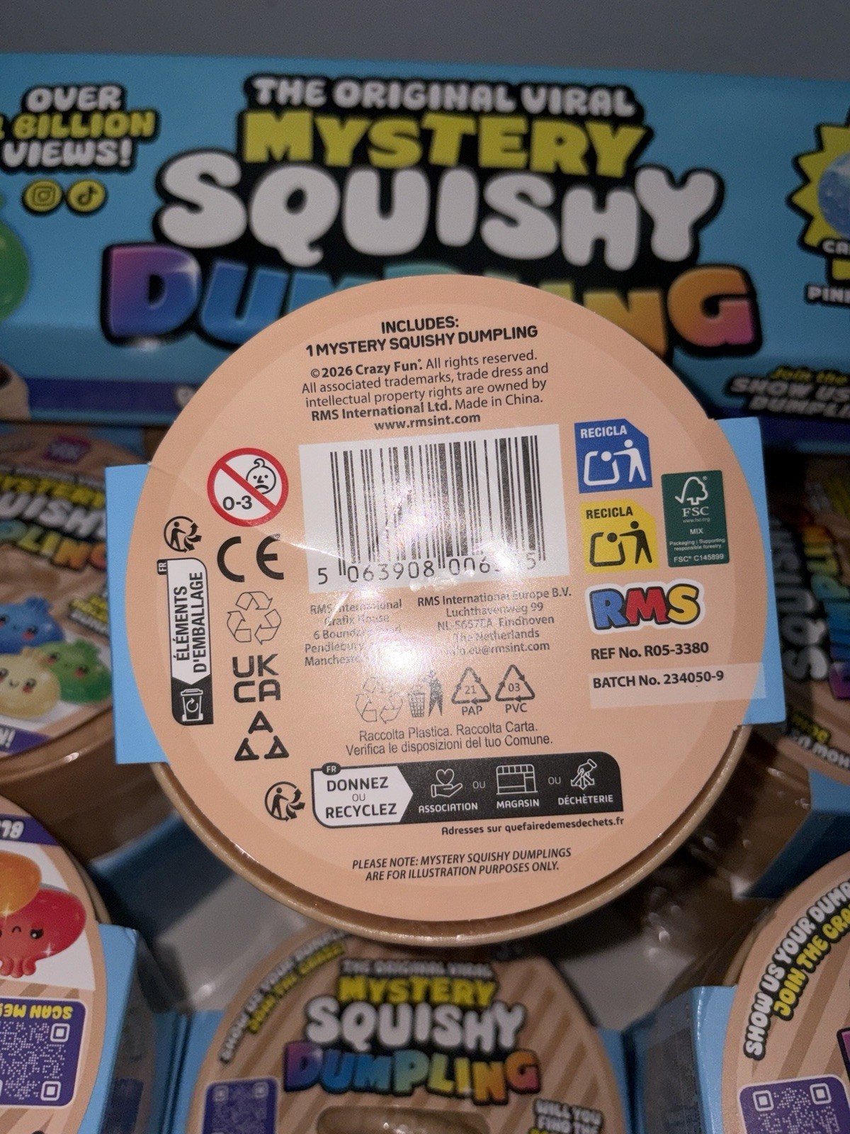 RMS Blue Holographic Edition Viral Squishy Dumpling New & Sealed