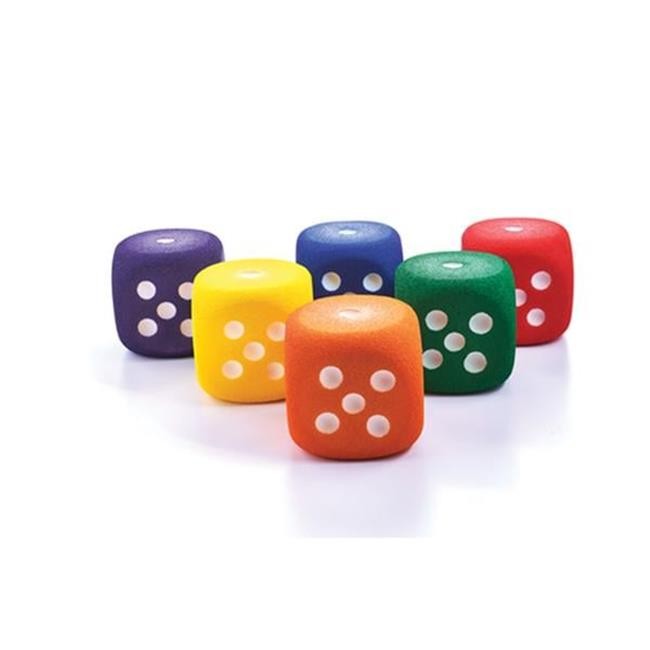 Voit 1373995 Color My Class Tuff Coated Foam Dice – Set of 6