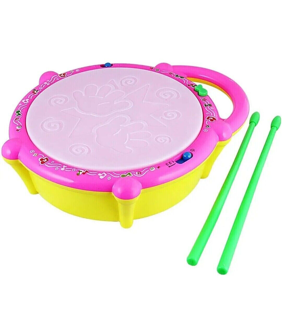 Flash Drum with 3D Lights, Music Baby Toy for Kid Boy Girl 2+ Years Kids