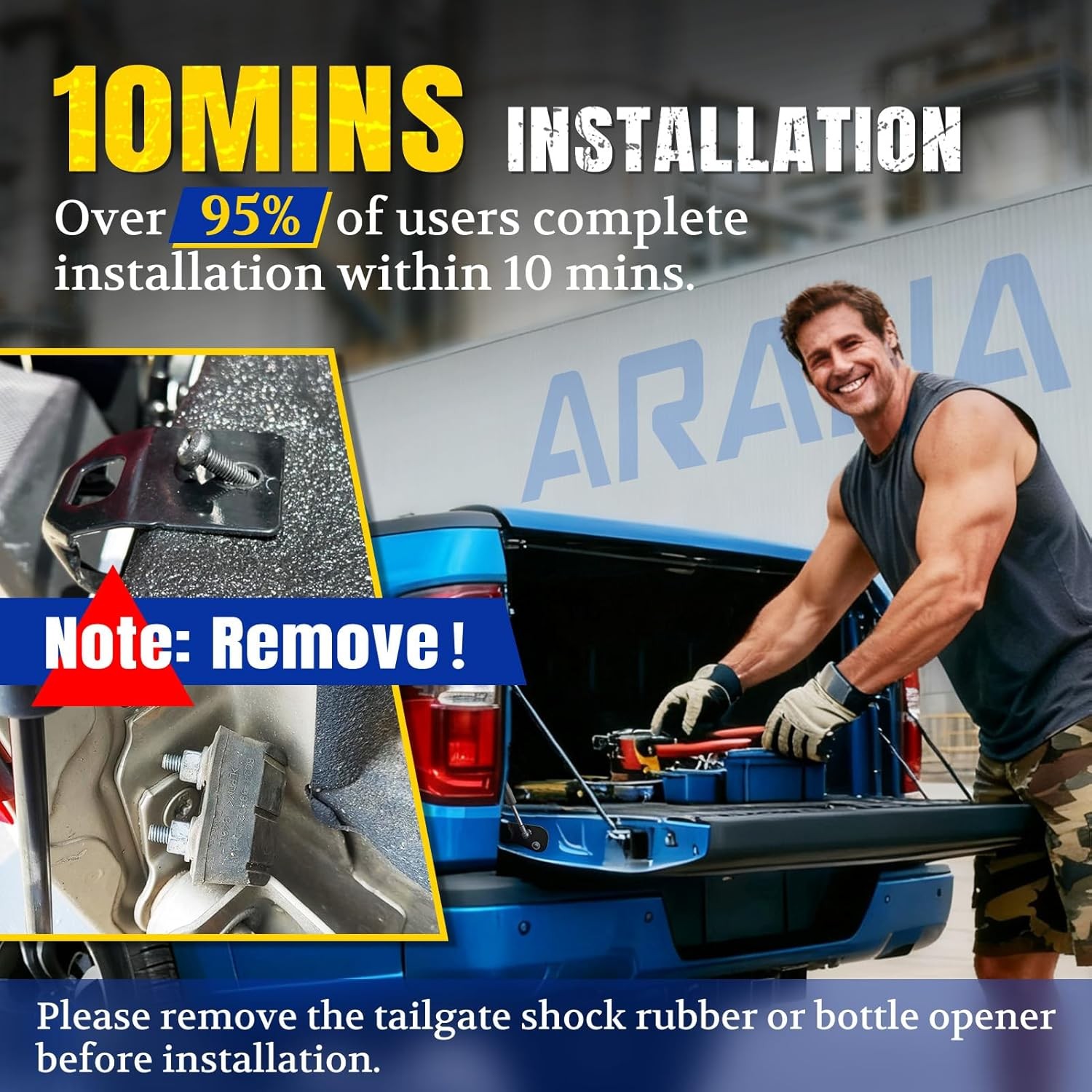 ARANA Tailgate Assist Soft Open for Toyota Tundra 2007-2021 | Truck tail gate sl