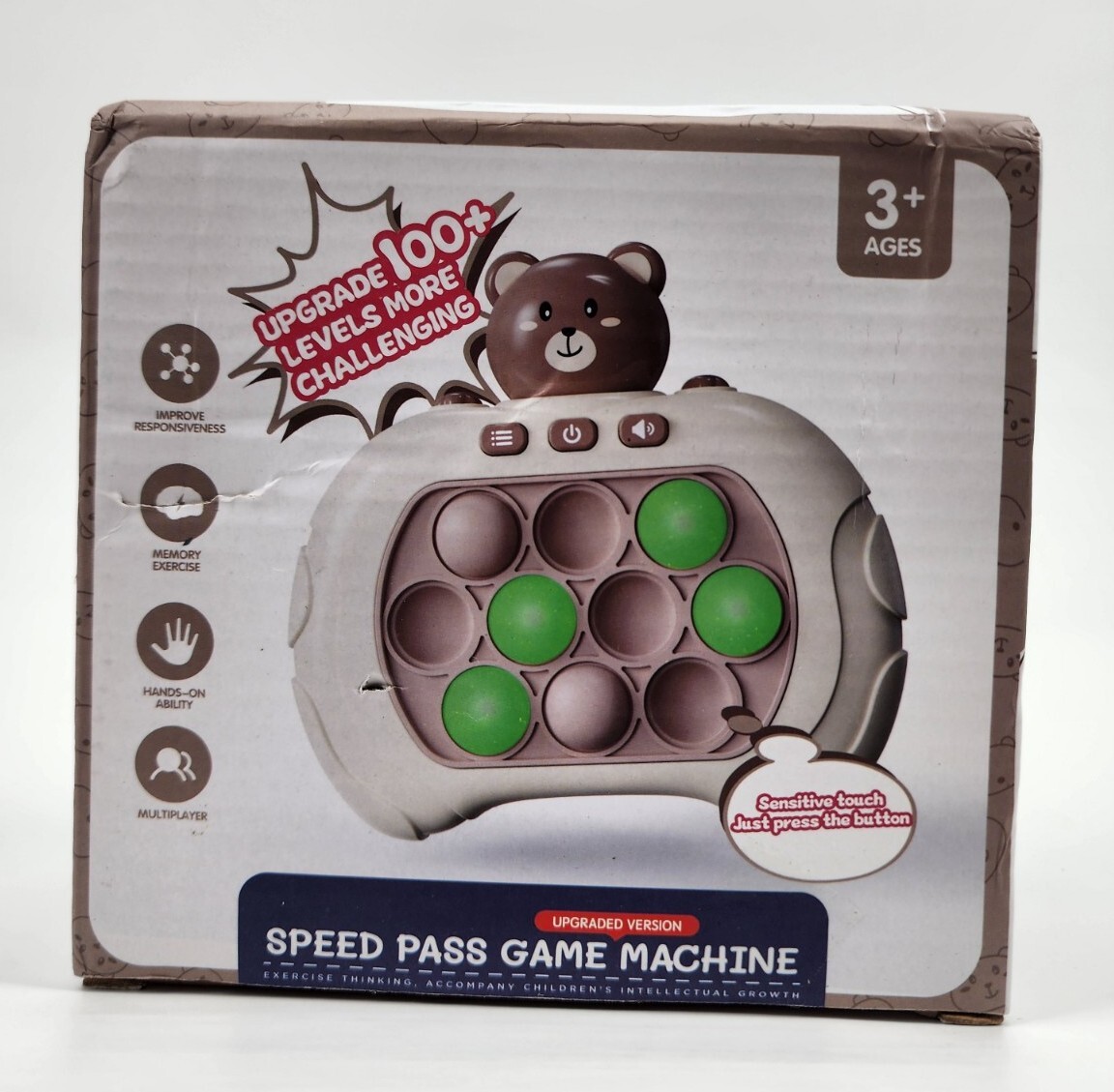 Speed Pass Game Machine Push Fidget Sensory Toy Game Cute Astronaut Whack A Mole