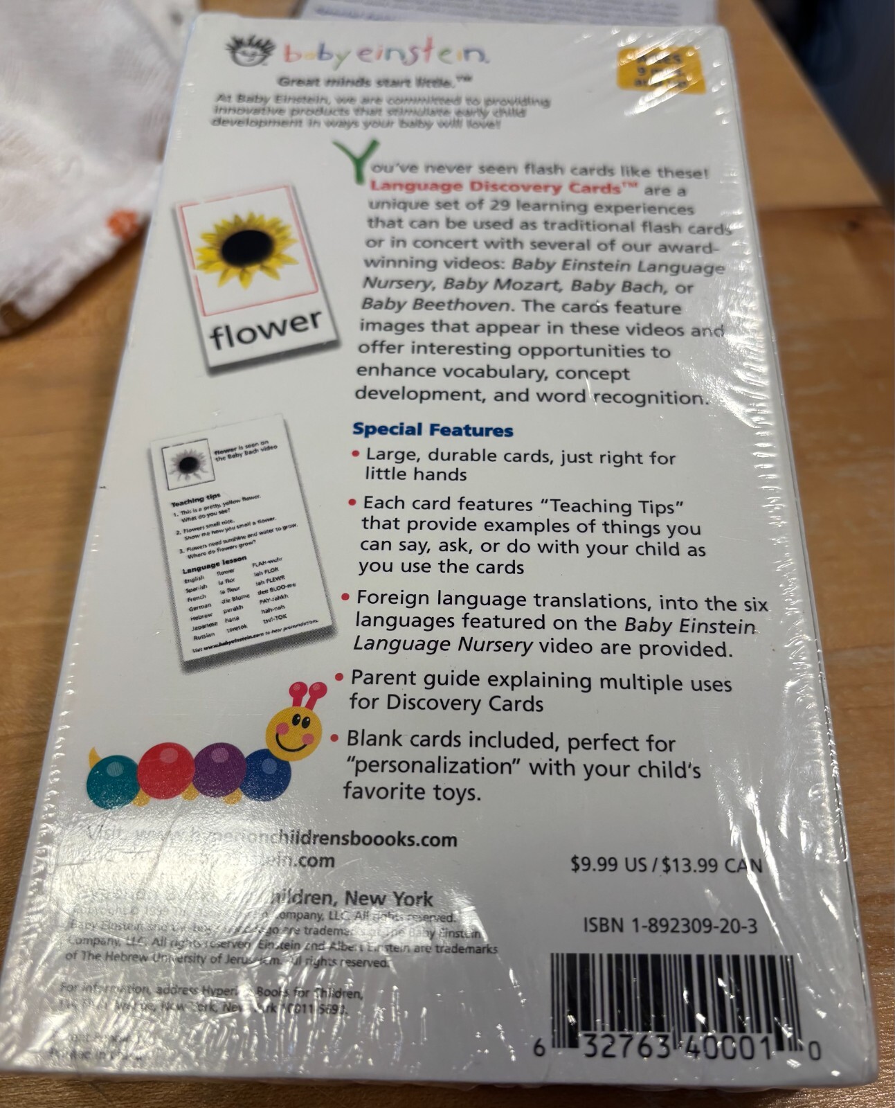 NEW sealed Baby Einstein Language Discovery Cards images teach words NIP