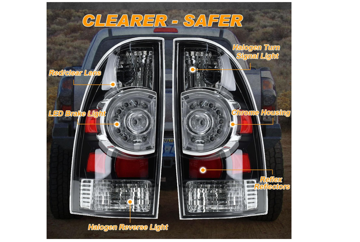 Tail Light Assembly Compatible With 2005-2015 Tacoma Pickup Driver and