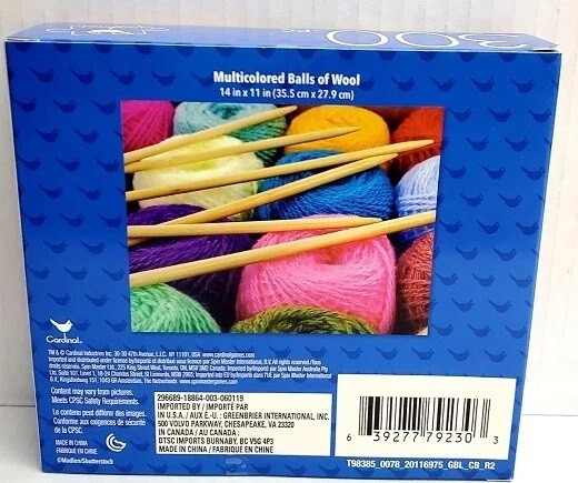 300PC PUZZLE JIGSAW SET ANDEAN TEXTILES COLORFUL YARN THROWS BLANKETS SEW WOOL