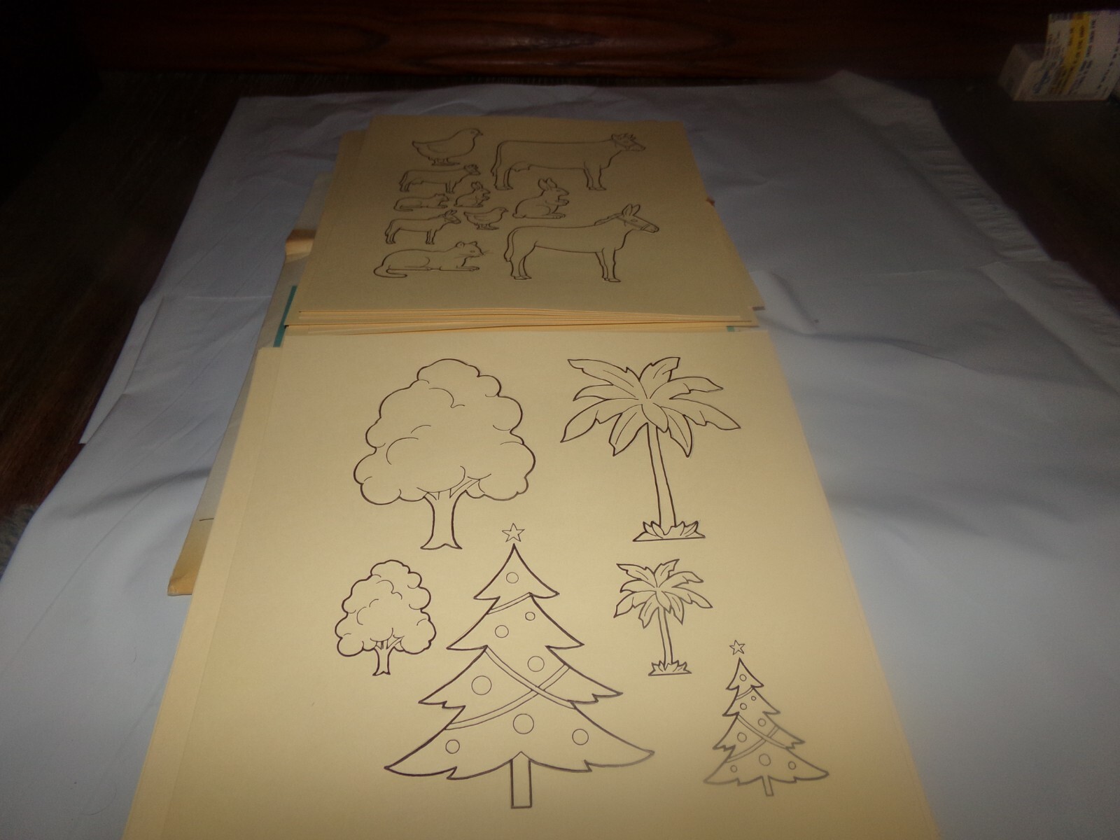 Vintage lot 111 Bible Stencil Set Manger Wise men Animals Shepard Camels Stars