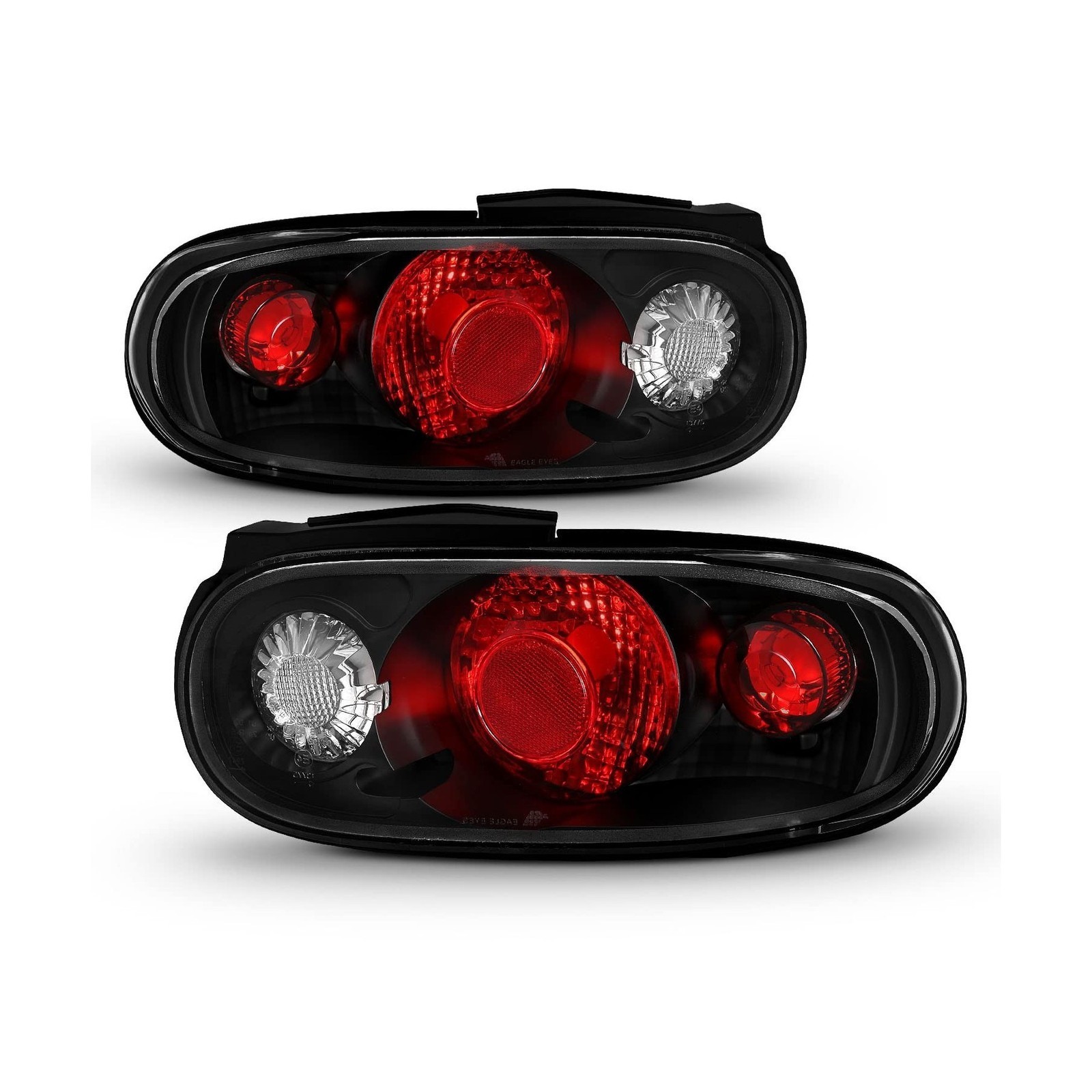 Black Replacement Tail Lights Pair – Fit For Mazda Miata 1990-1997