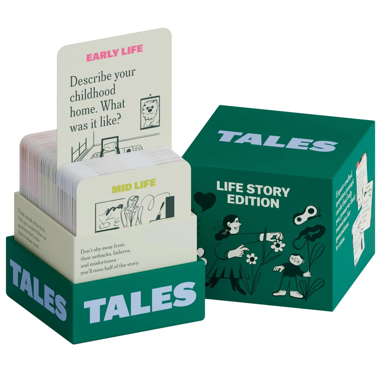 Conversation Card Game TALES 150 Life Story Interview Kit Families Cards Parents