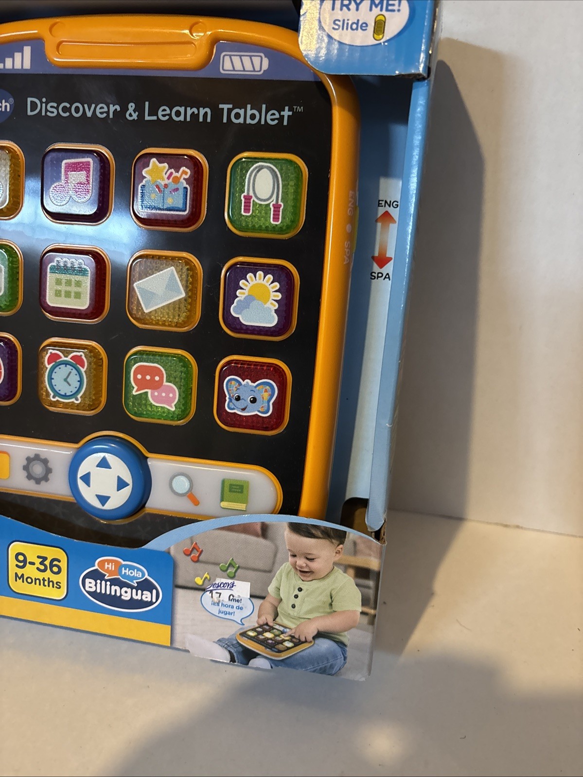 VTech Discover & Learn Tablet 12 Learning Apps 90+ Sounds Bilingual 9-36 Months