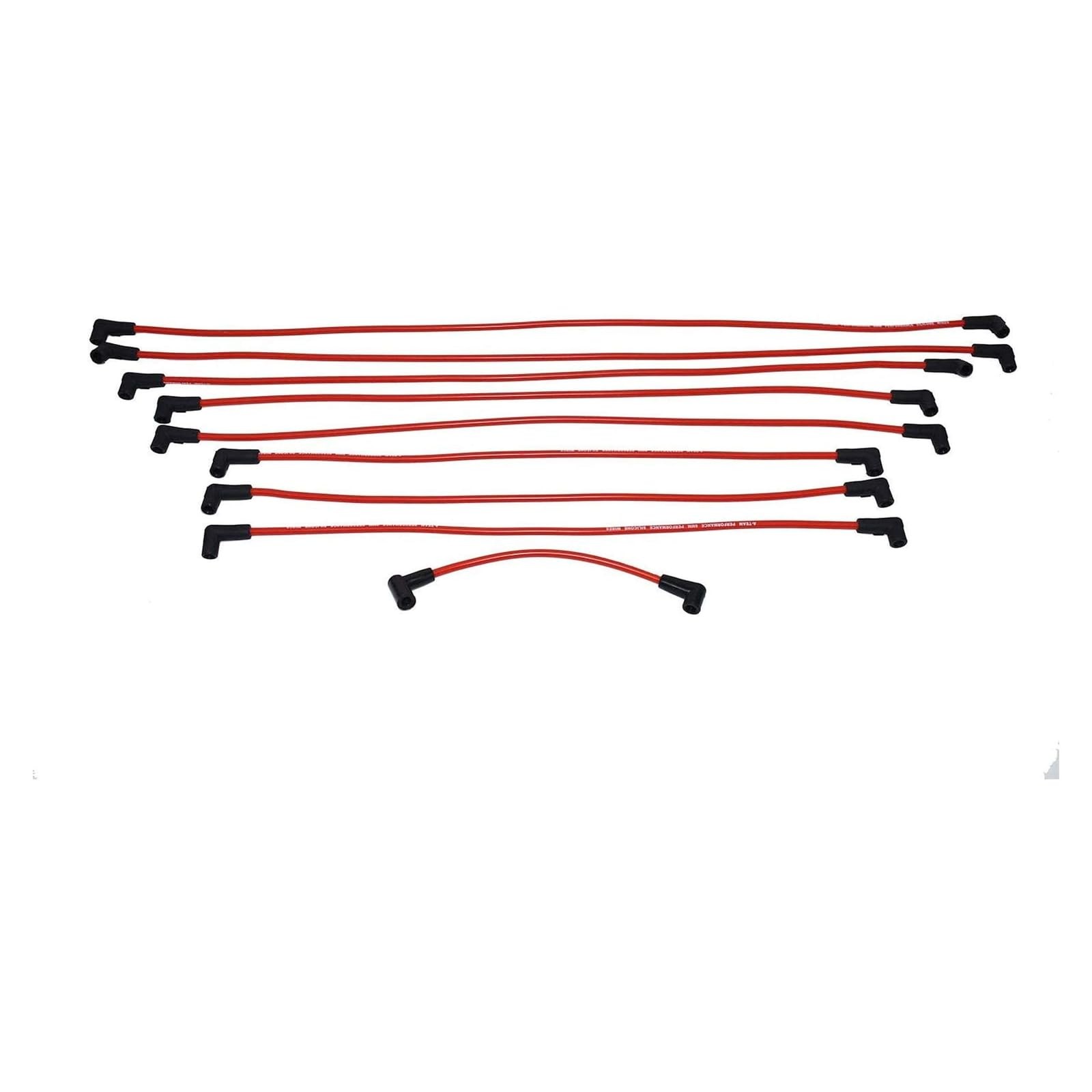 8mm Red Silicone Spark Plug Wire Kit Heat-Resistant Jacket Ignition Set Chevy