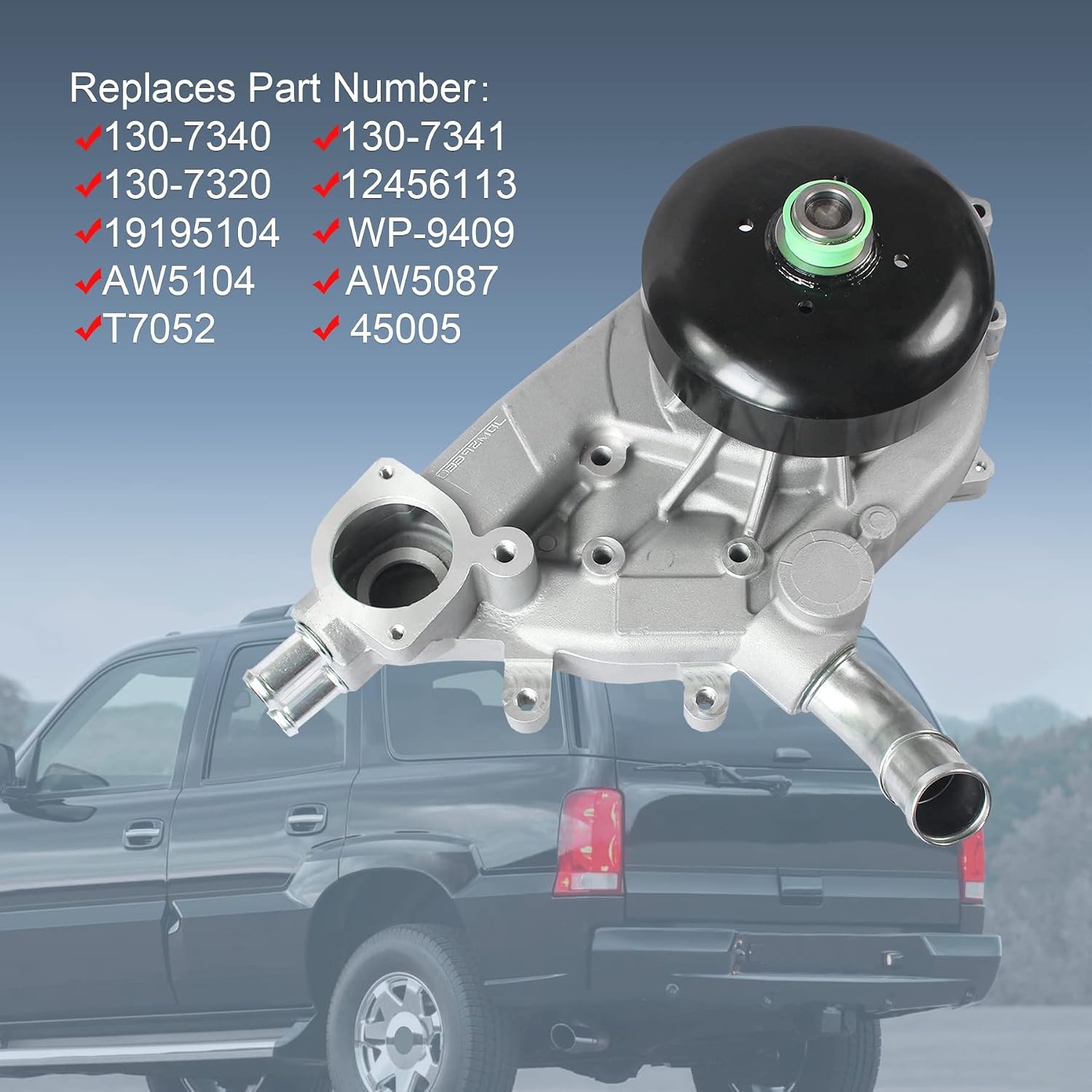 GM 5.3L Water Pump w Gasket Chevy GMC Tahoe Yukon