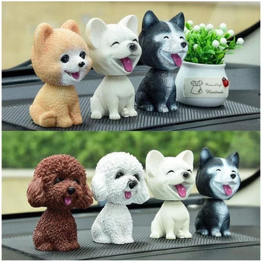 Tabletop Resin Nodding Puppy Toys Bobblehead Dog Shaking Head Dog Car Ornaments