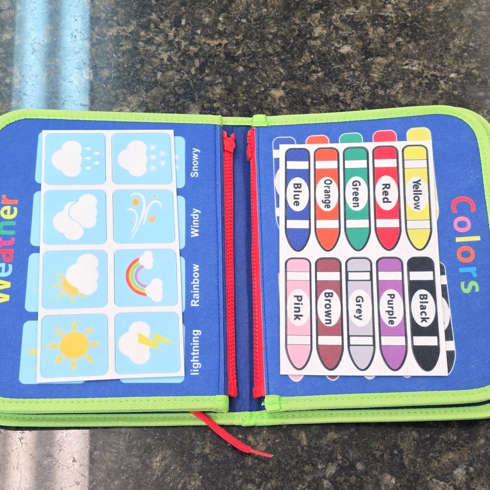 Winblo Toddler Busy Board Activity Book, Alphabet/Letters Learning, Dinosaurs