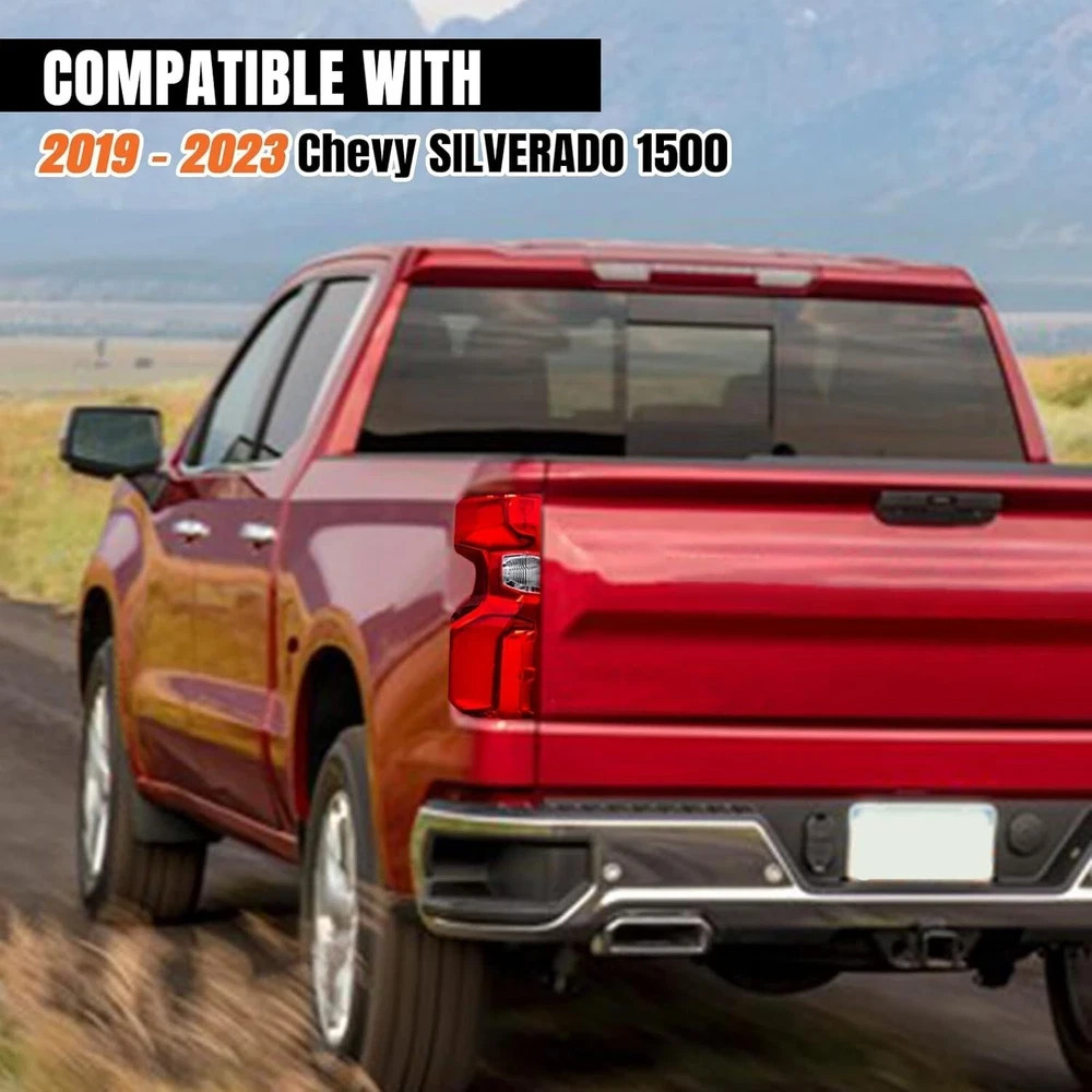 LED Tail Light Assembly Compatible with 2019-2023 Chevy Silverado 1500 left side