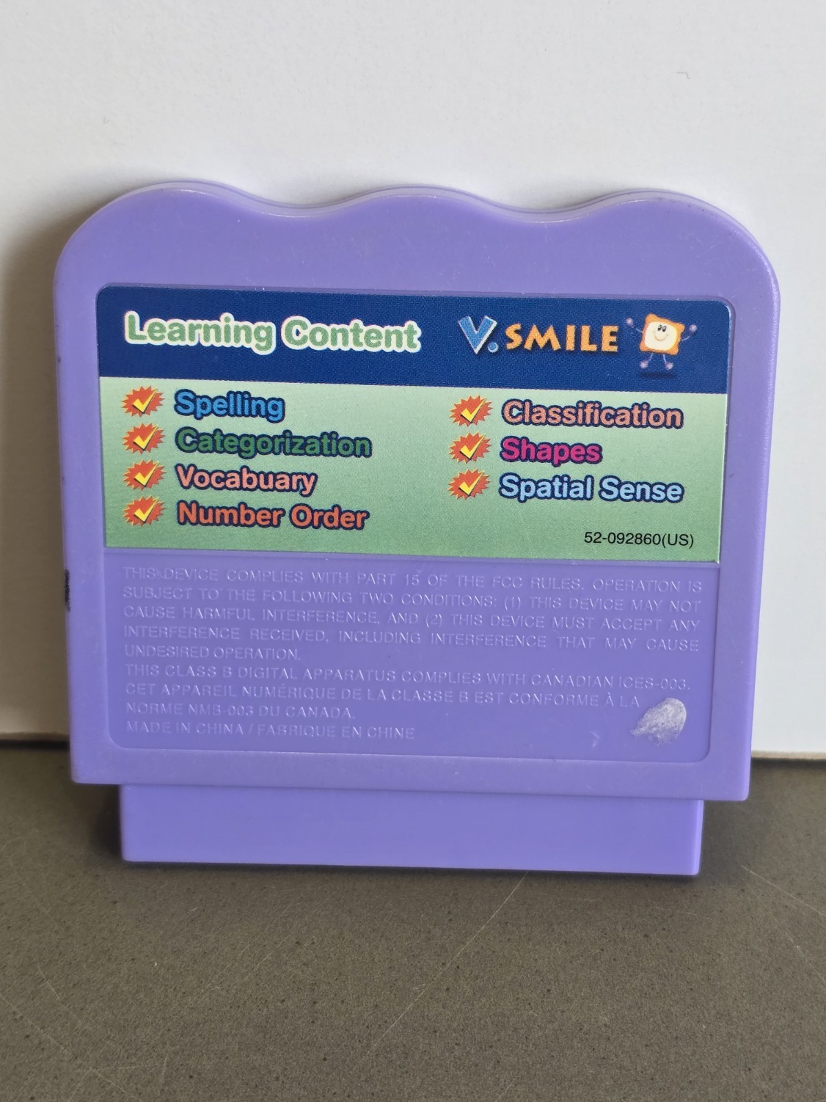 2007 Vtech V Smile Video Game Cartridge Shrek Third Arthur School Day Adventure