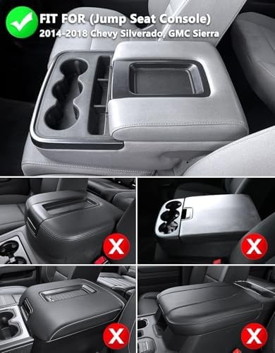 Center Console Armrest Cover for 2014-2018 GMC Sierra & Chevrolet Chevy Silve…
