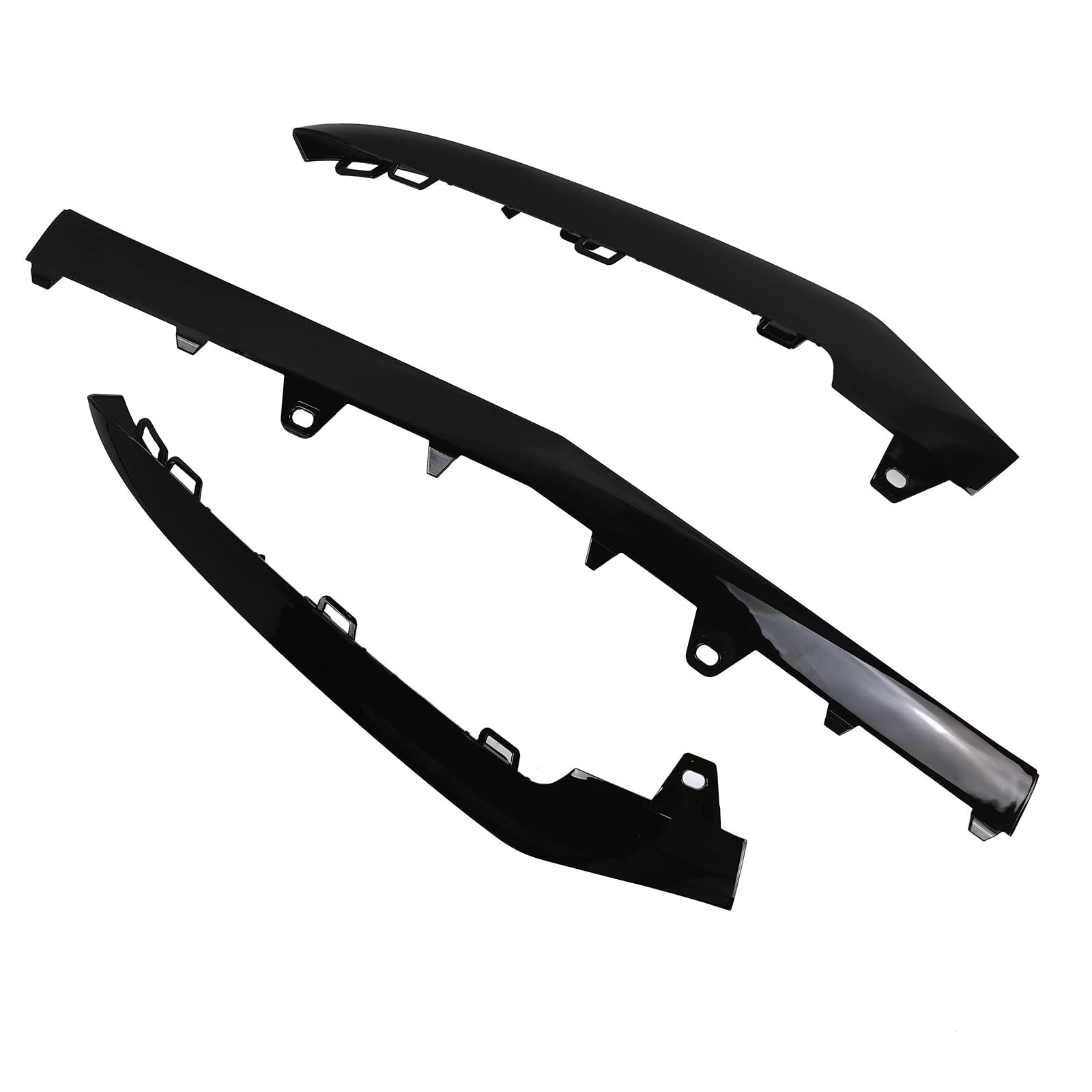 3 X Front Bumper Cover Lower Grille Trim Molding fit for 2014-2016 Mercedes E…