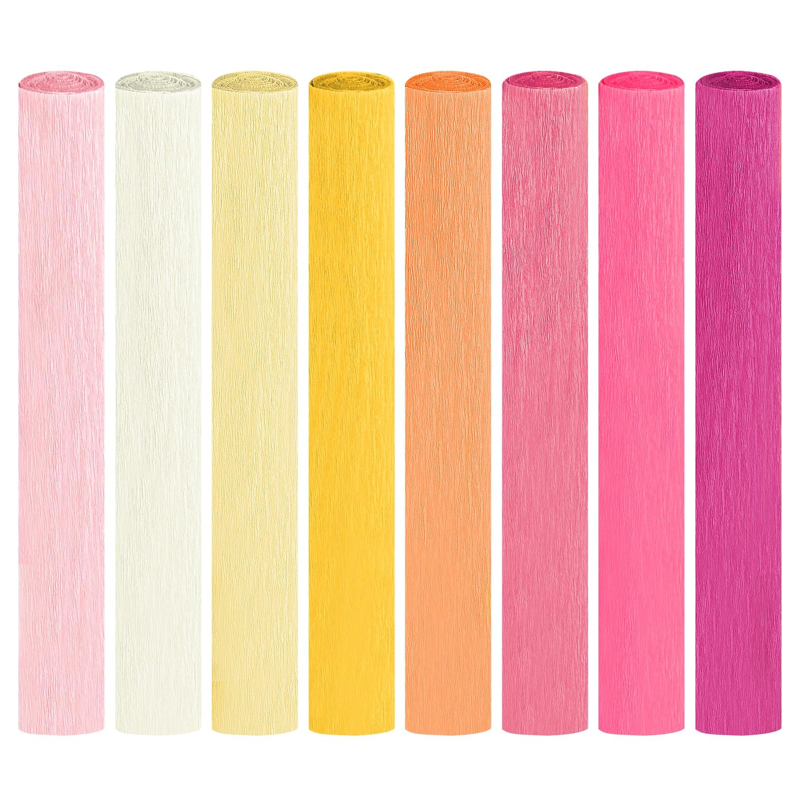 Crepe Paper Streamers 8 Rolls, 10 x 98Inch 8 Pink Colors