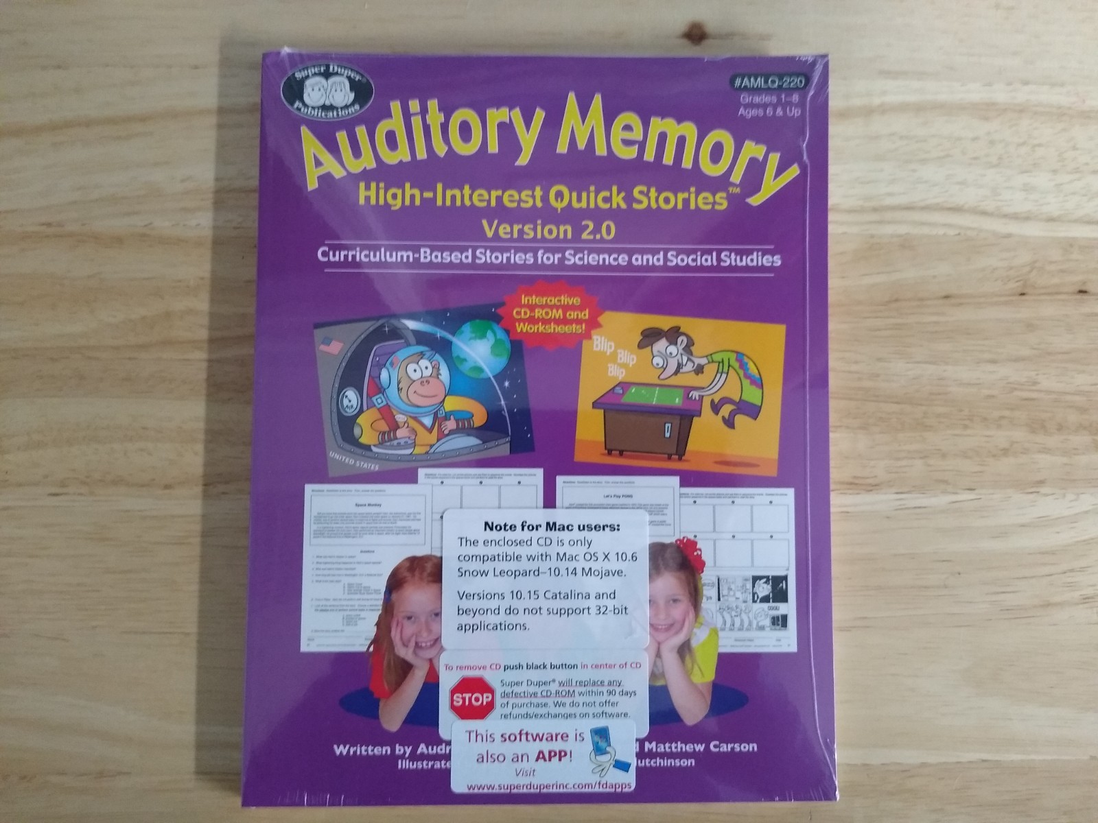 NEW Auditory Memo Quick Stories Speech Language Therapy Super Duper Publications