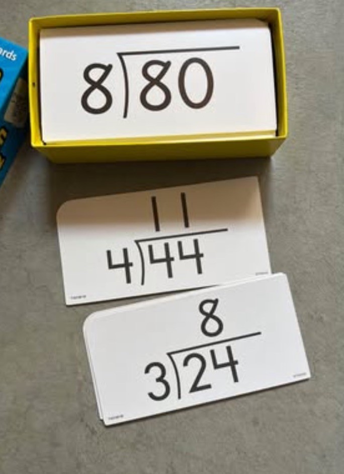 Flash Cards Division 0-12 91 Cards for Skill Building & Test Prep Ages 9 And Up