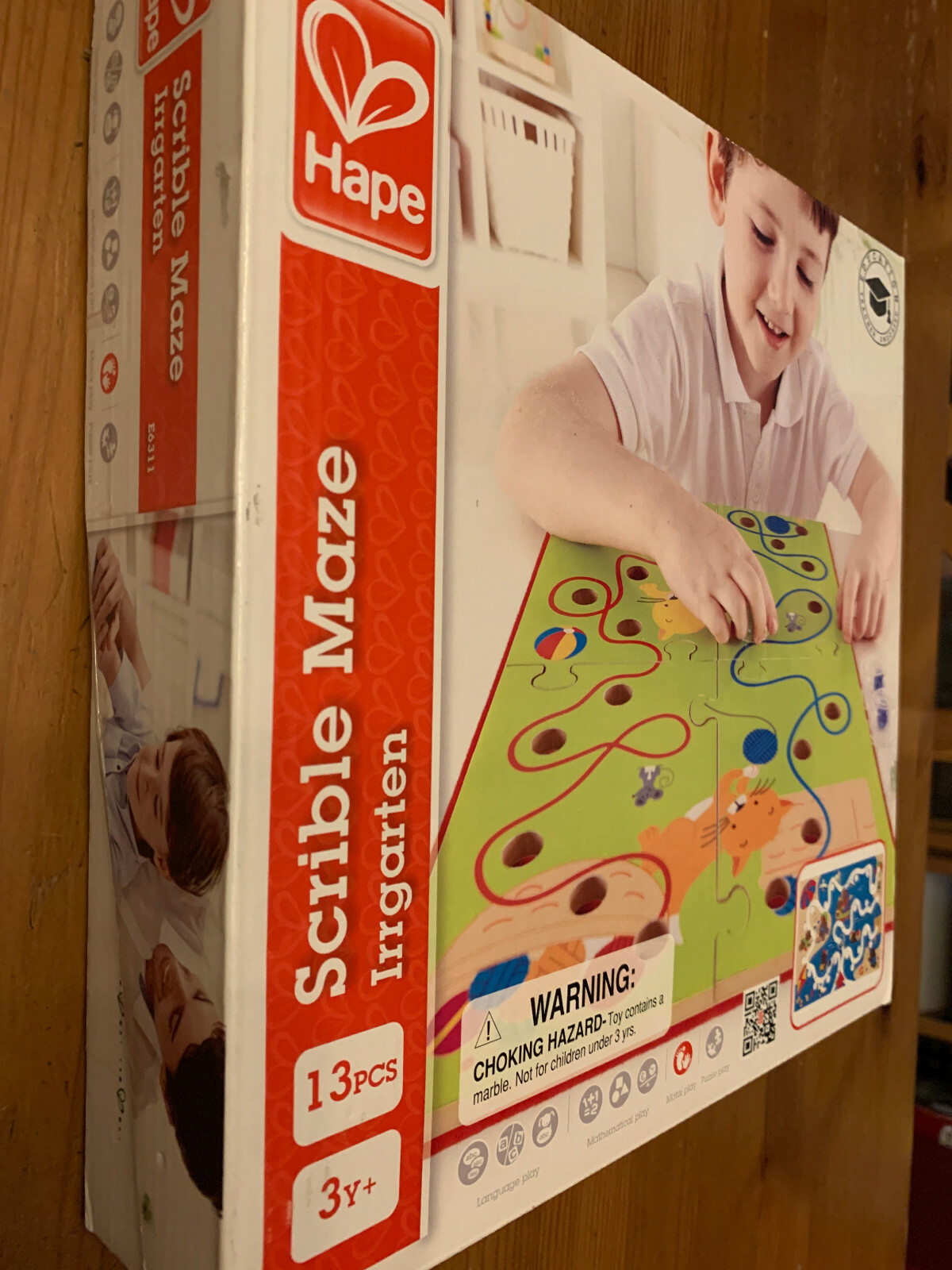 Hape Toys Kids Scribble Maze Fine Motor Marble Game New