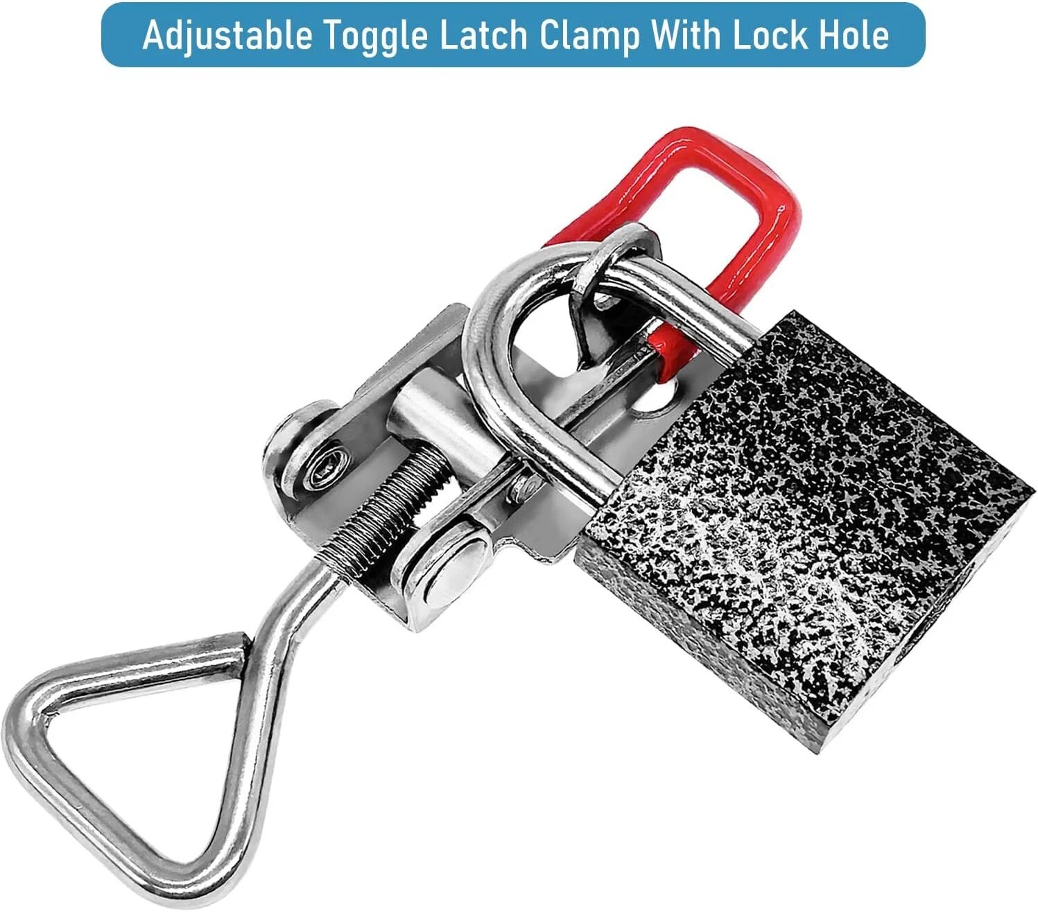 4pcs 4001 Toggle Latch Clamp with lockhole, 304 Stainless Steel Adjustable