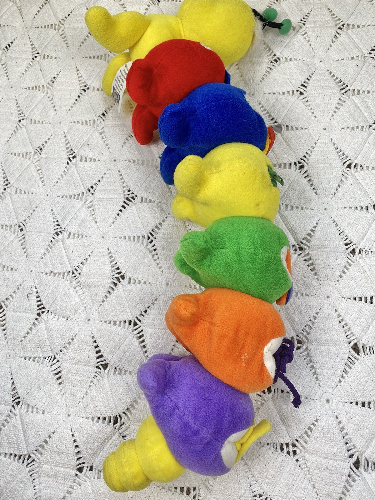 Discovery Toys 2000 Caterpillar Dress-A-Pillar Plush Learning Toy 21″ Preloved