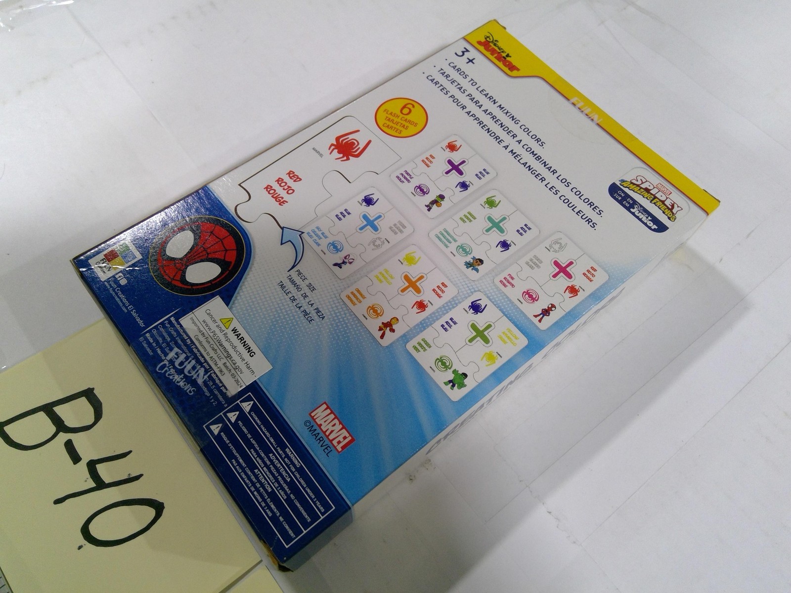 Disney Marvel Spidey Creating Colors Wooden Cards 24pcs Kids 3+ Multicolor New