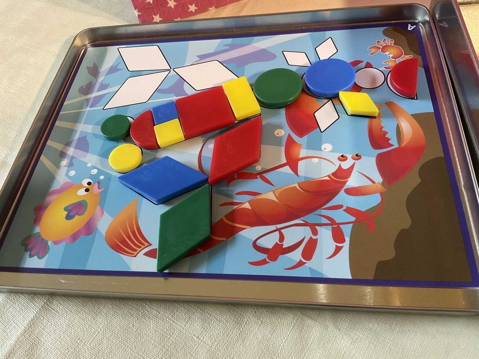 2008 LEISURE LEARNING MAGNETIC MIGHTY MIND SEA EXPLORER TILES & PATTERN CARDS