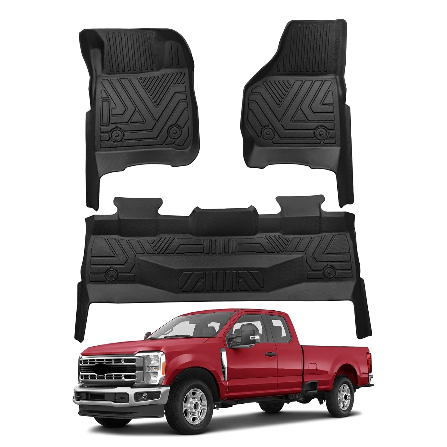 Ford F-250 F-350 F-450 Crew Cab Super Duty Floor Mats 1999-2007 Ford F-250