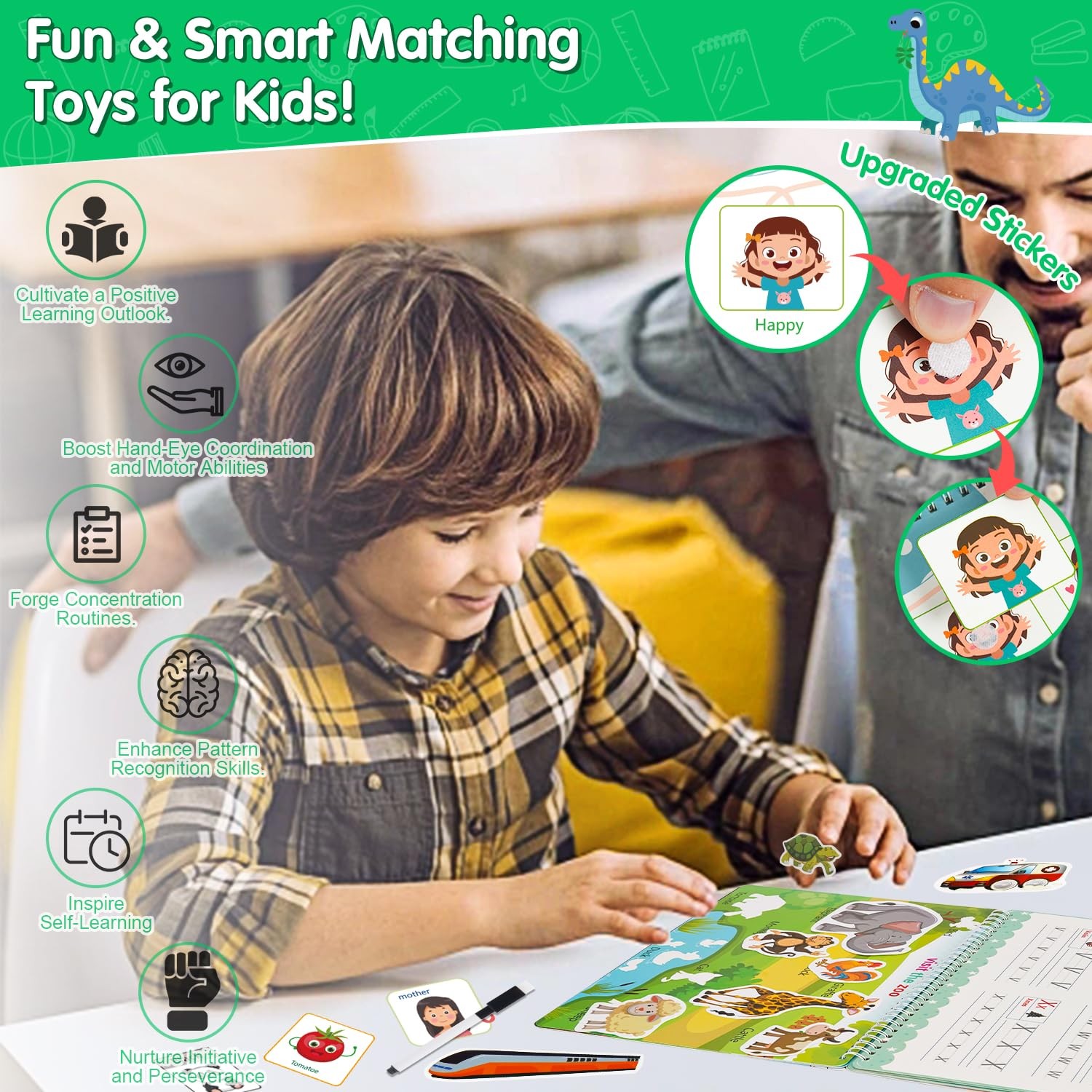 NASHRIO Montessori 24 Themes Busy Book for Toddlers 3-5, Engaging Preschool Lear