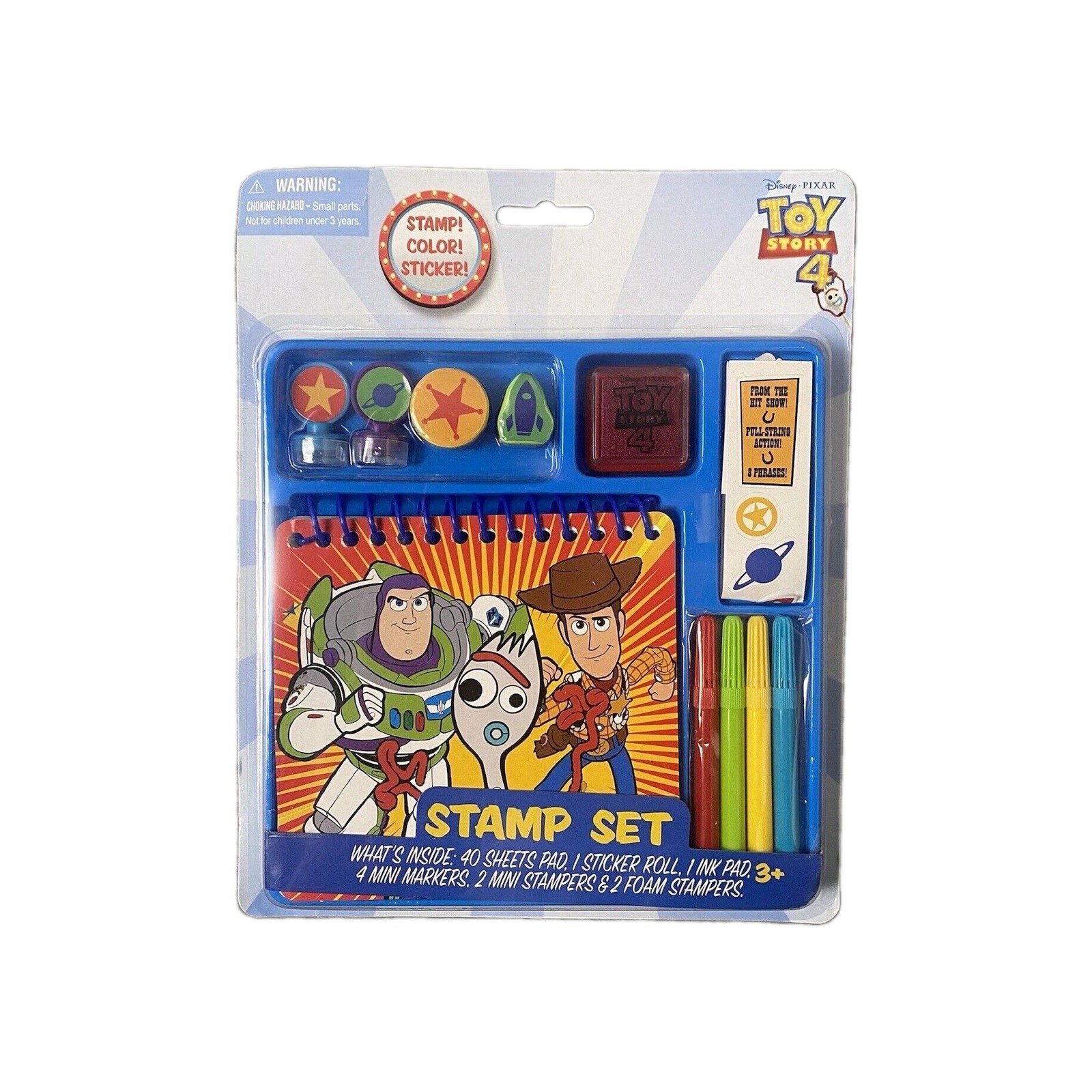 Toy Story 4 Stamp Set New Sealed Children Activity Stickers Stampers Markers
