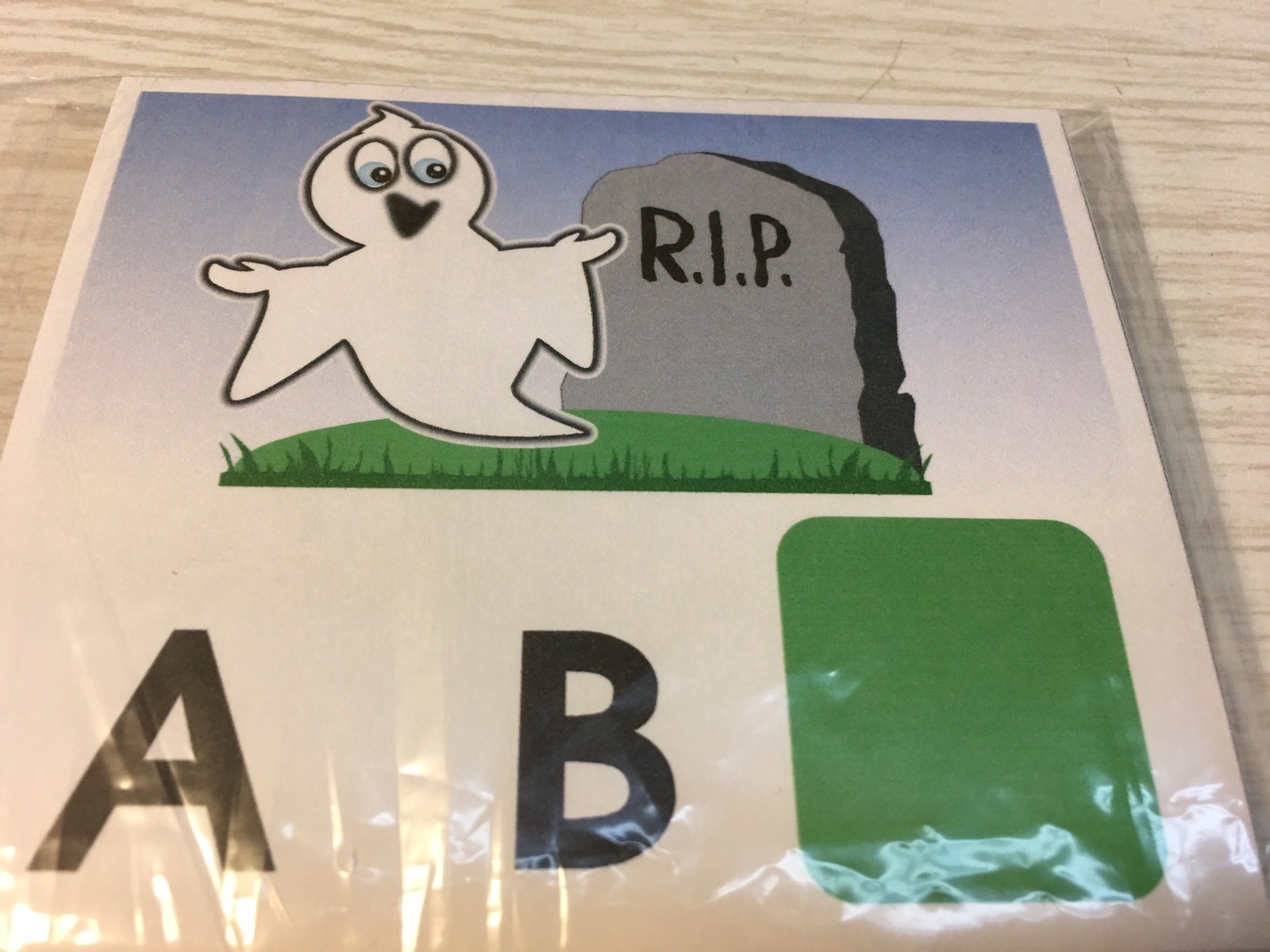 Halloween Ghost – Missing Letters- Dry Erase – Laminated Activity Set – Teaching