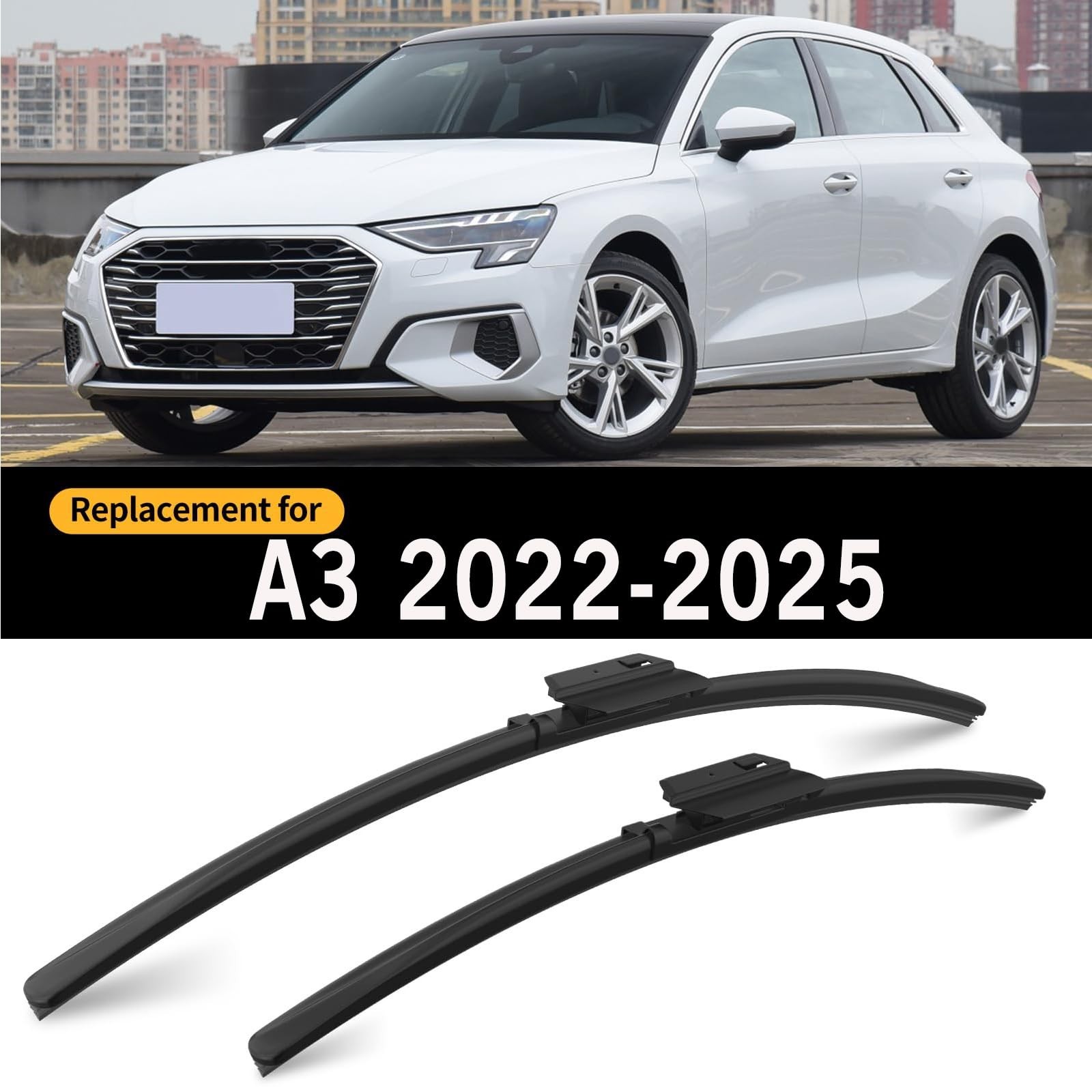2 Pcs Front Windshield Wiper Blades for Audi A3 2022-2025, A Pair of Front Wi…