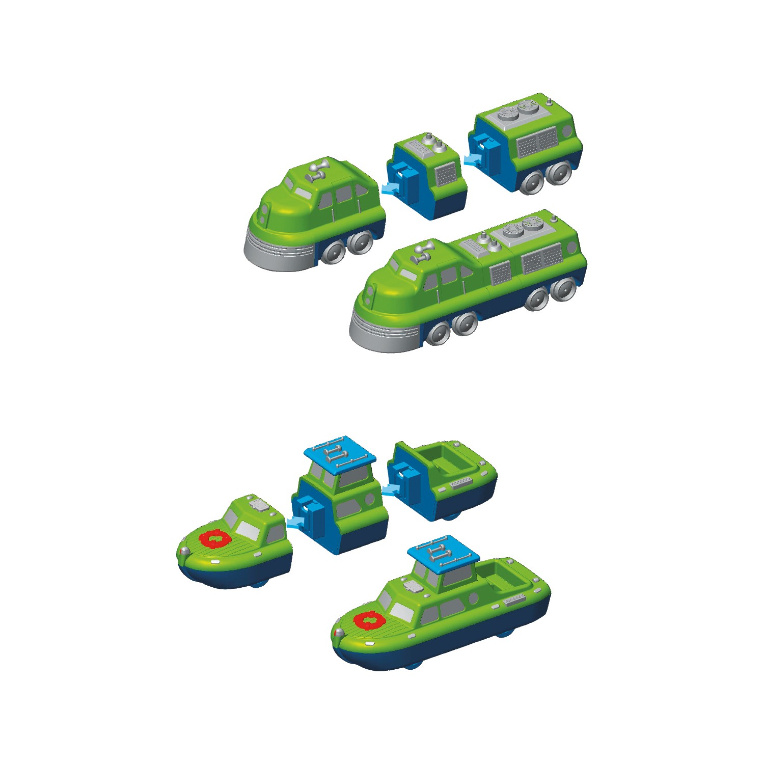 New – Popular Playthings Magnetic Mix or Match Vehicles: Set #1 – Ages 3+