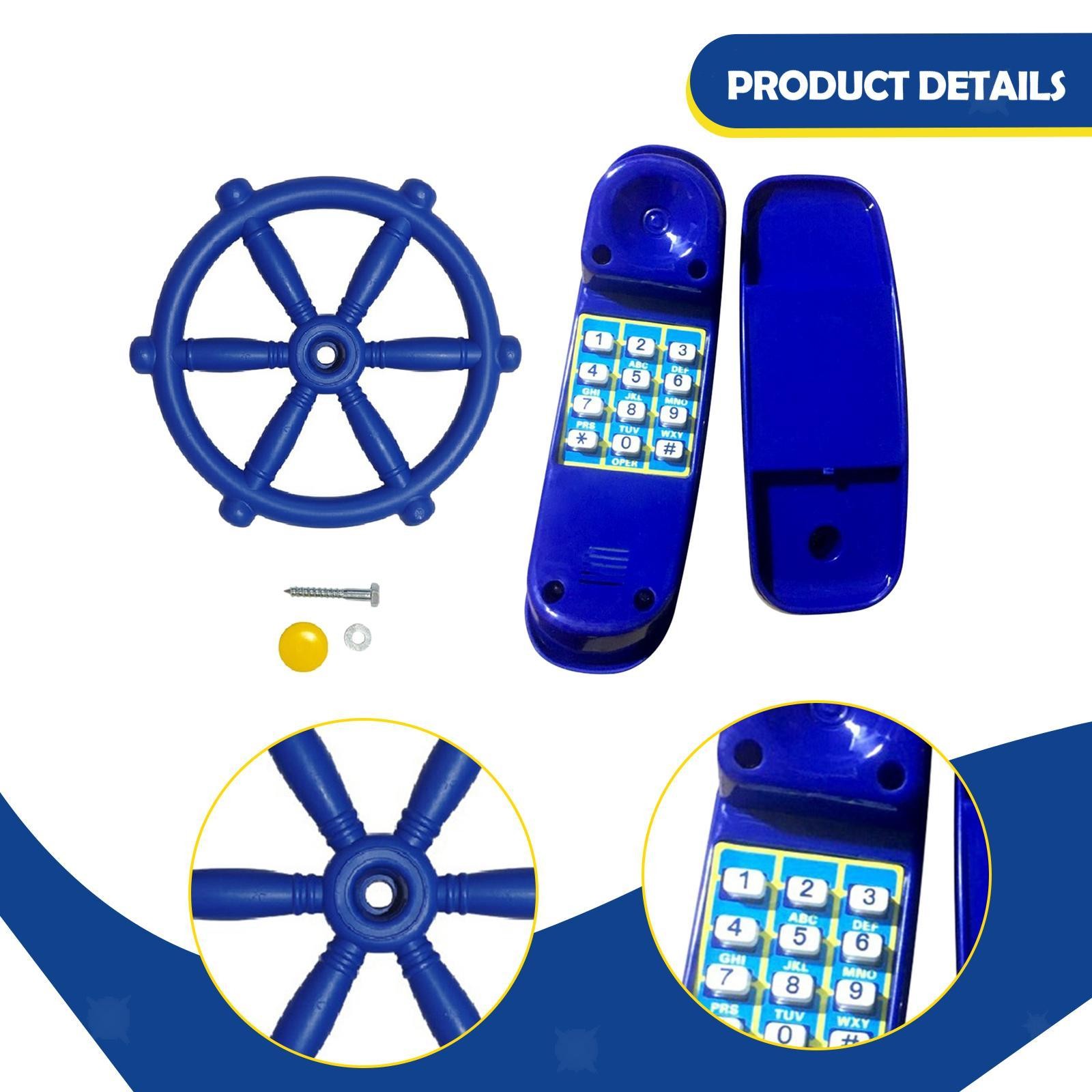 Playground Accessories Treehouse Entertainment Steering Wheel and Telephone