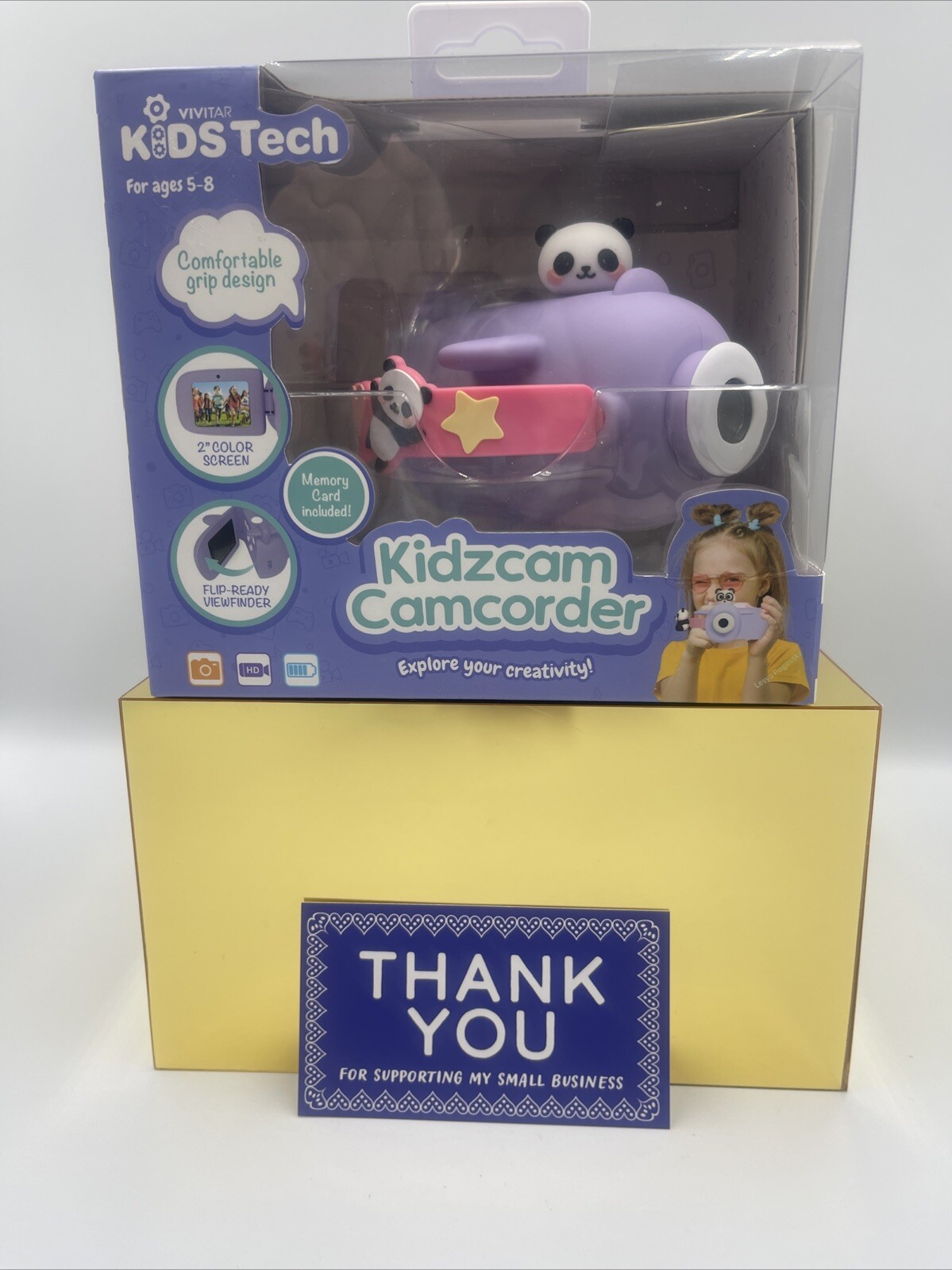 Vivitar Kidztech Camcorder for Kids, Purple Panda 16MP NEW SKU A-63