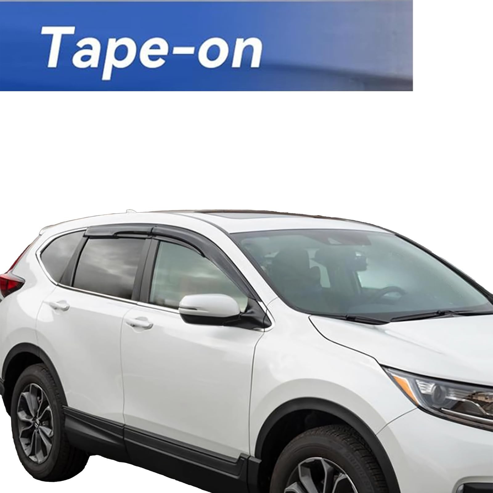 Matte Black 4PC Exterior Tape-On Rain Guards for 2023-2025 Honda CRV(CR-V) | …