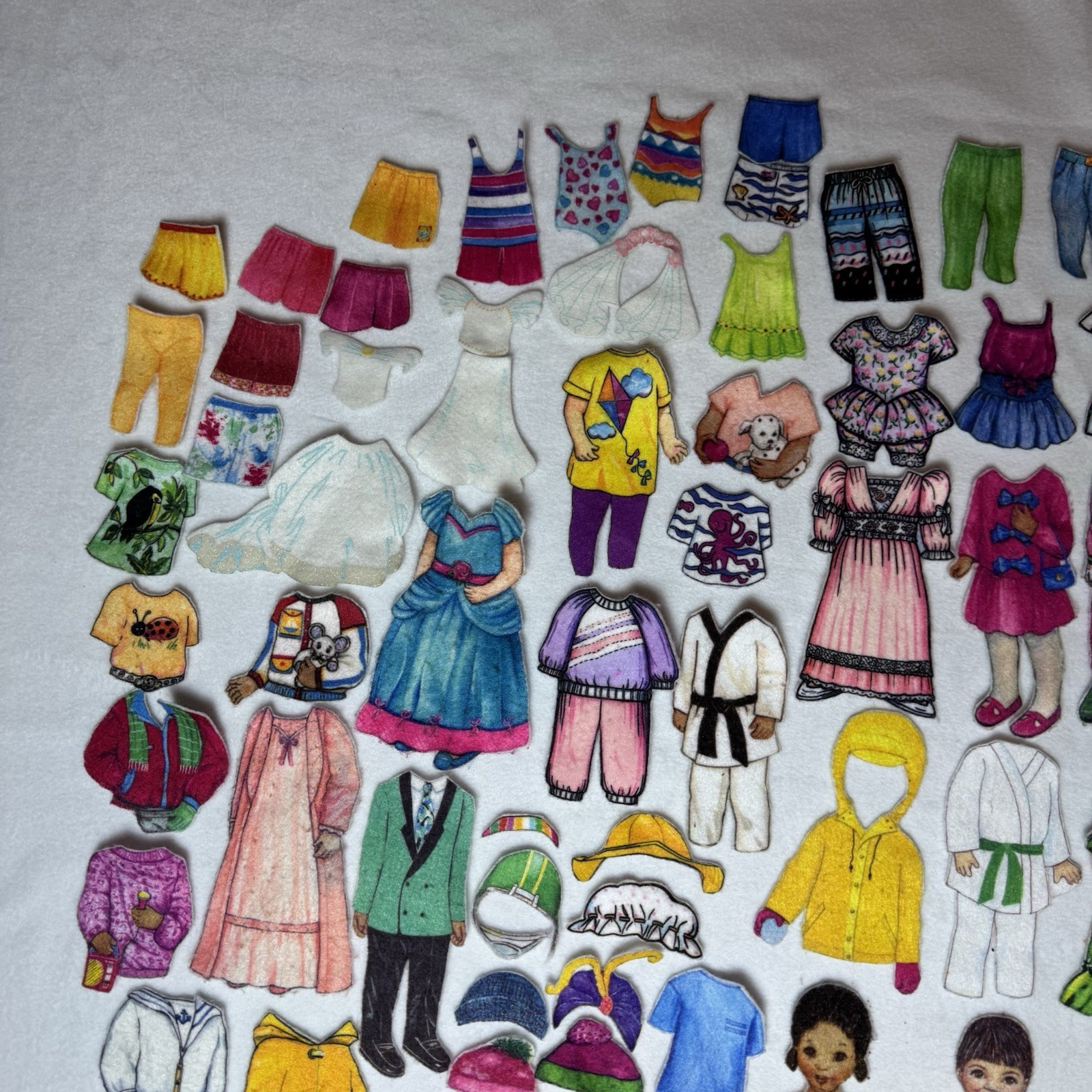 Vintage Felt Dress Up Felt Characters Flannel Graph Flannelgraph Dolls 80s