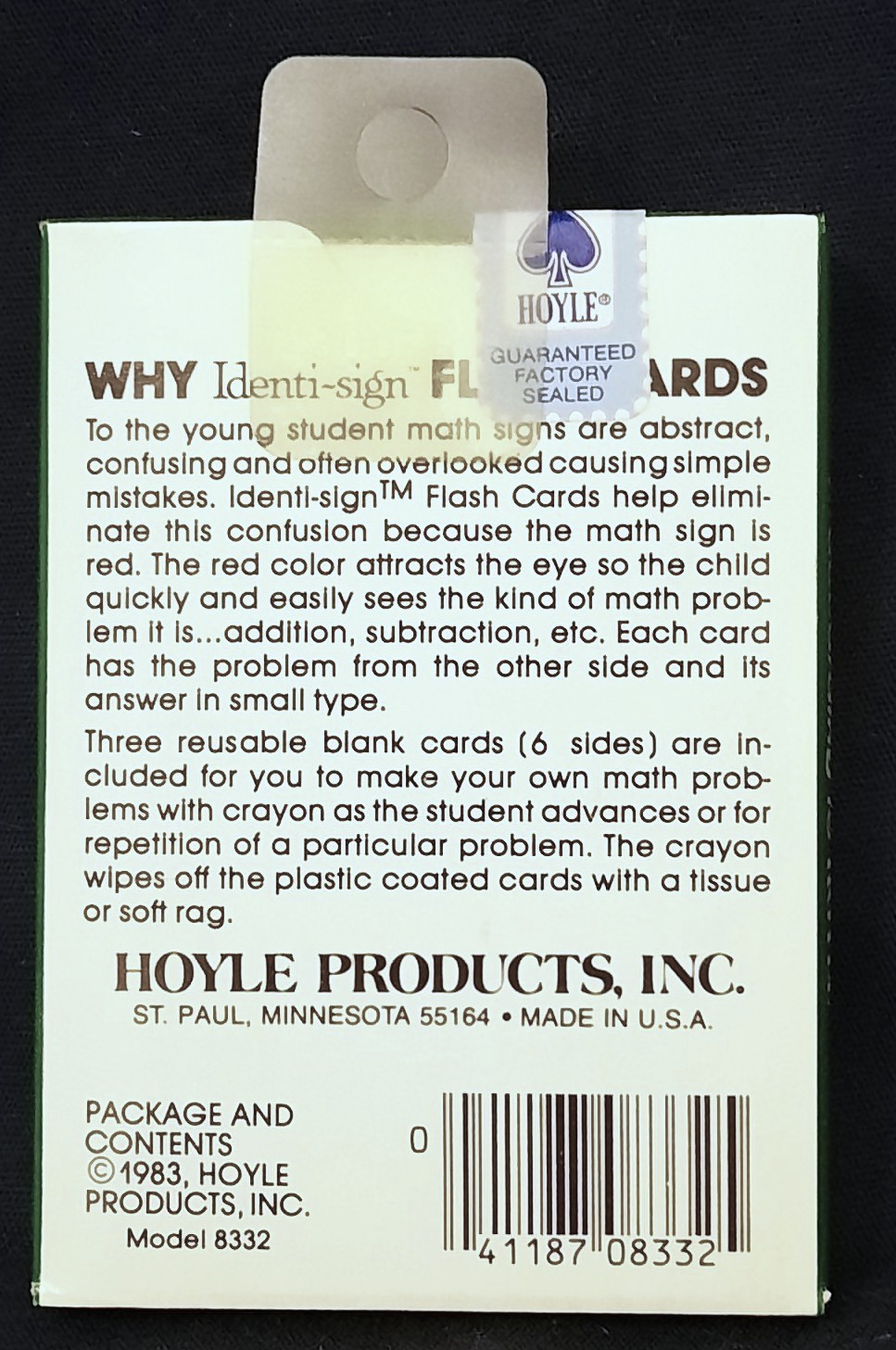 Identi-sign Flash Cards And Hoyle Phonics Cards Add Subtract Division Multiply
