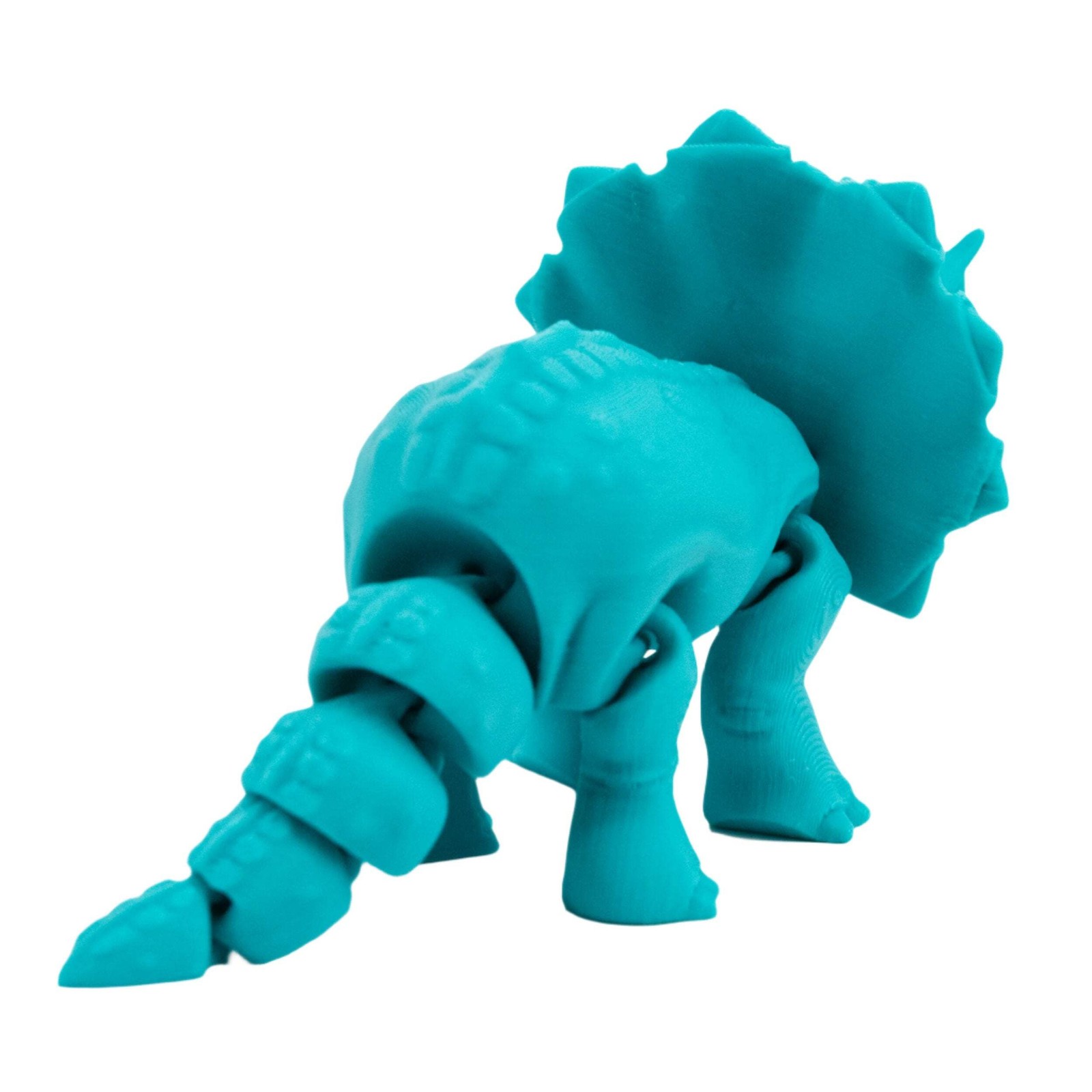 3D Printed Articulated Flexible Triceratops Dinosaur | Multiple Colors | Black S