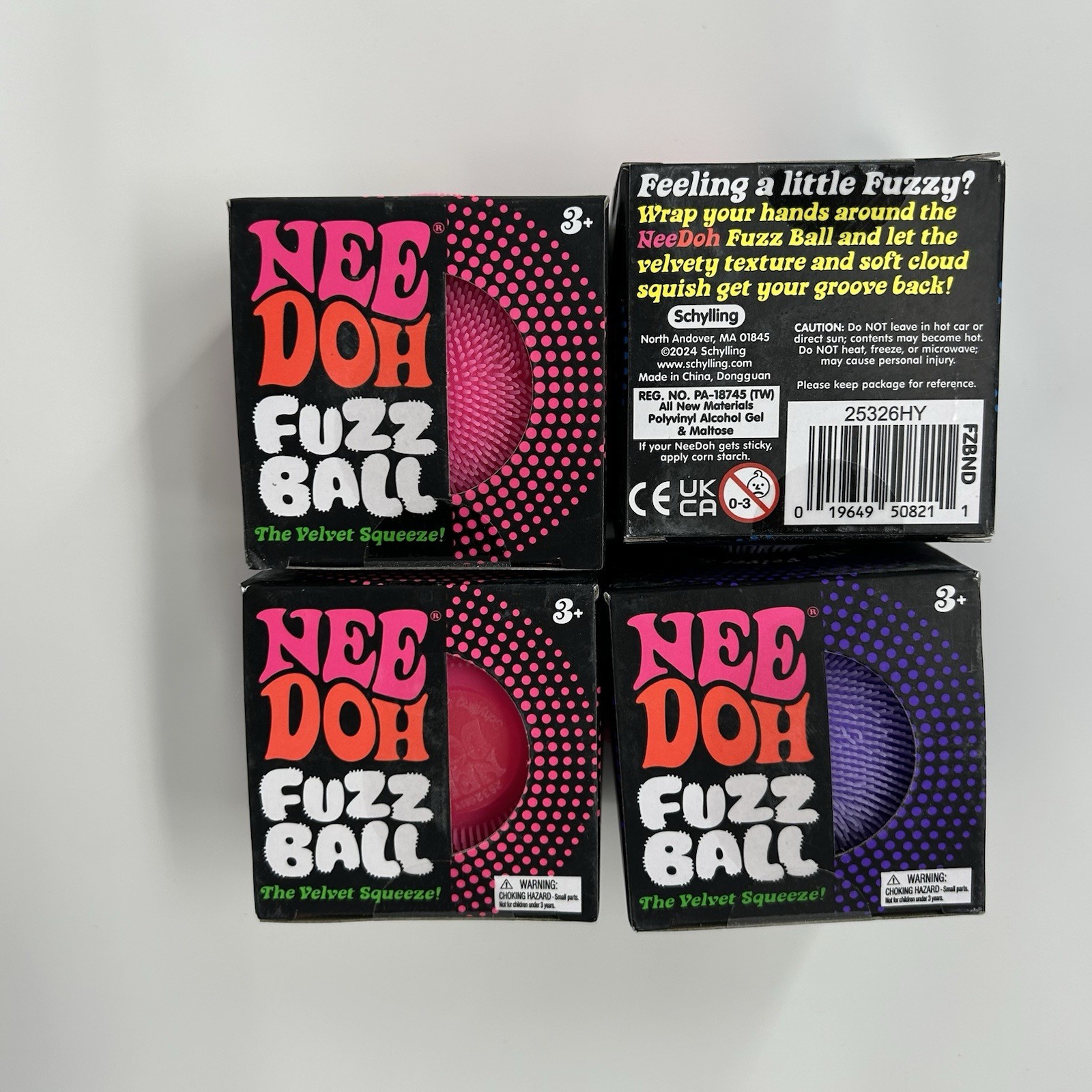 Schylling NeeDoh Fuzz Ball Squishy Stress Toy 1 Color Vary NEW Free Shipped