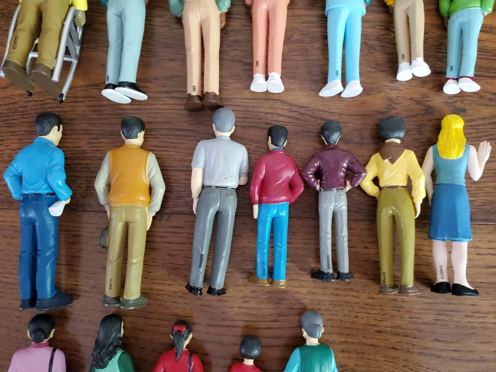 19 Lakeshore Learning PVC Toy Figures African American & Caucasian Families Lot