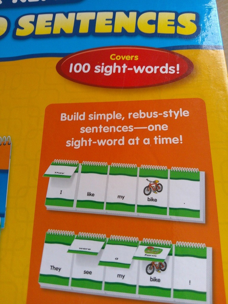 Lakeshore Flip & Read Sight-Word Sentences Set #HH706 Educational Reading Kit